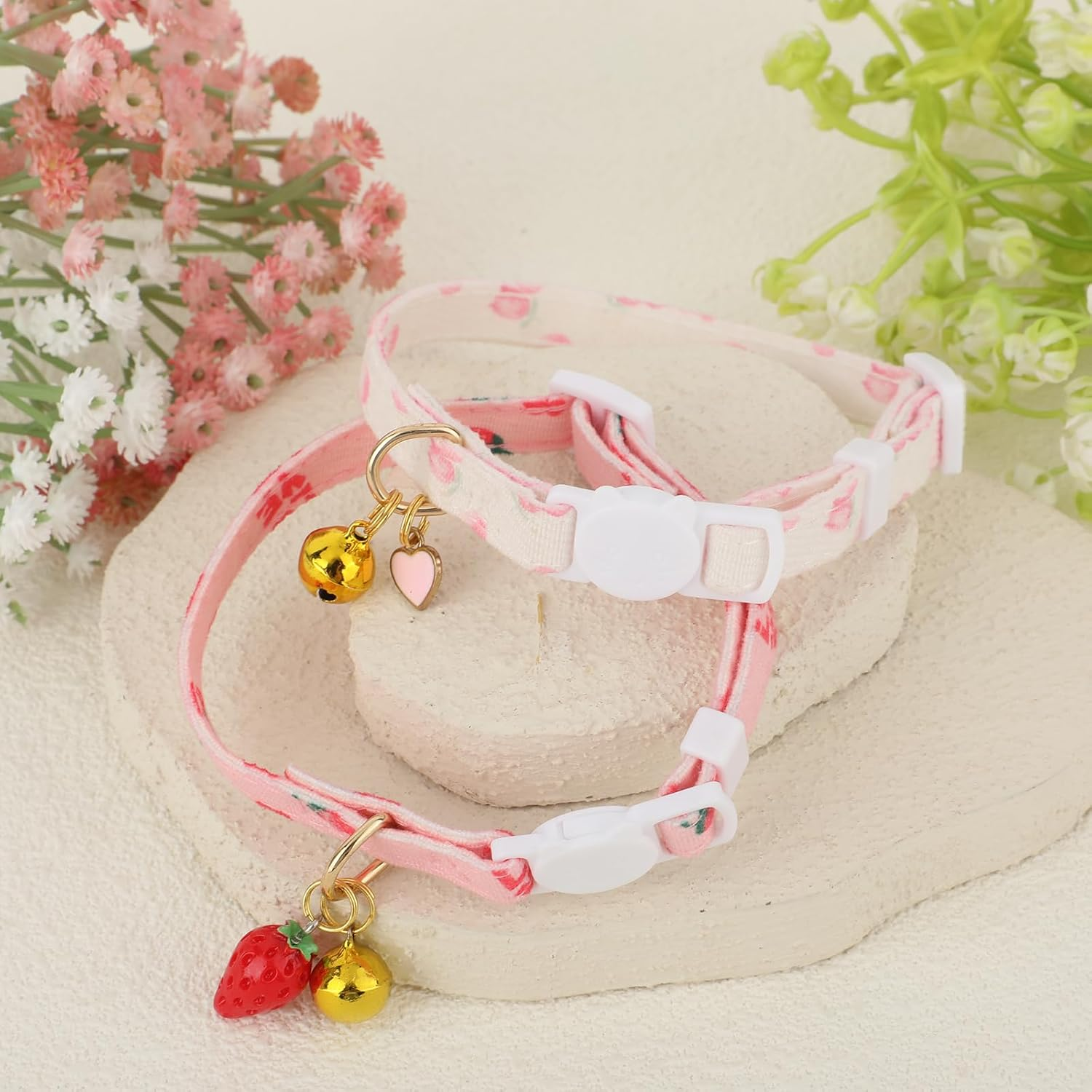 Pack of 2 Tear-Off Cat Collars, Reflective Cat Collars, Adjustable Cat Collar, Cute Kitten Collar, Ideal for Cats image number 3