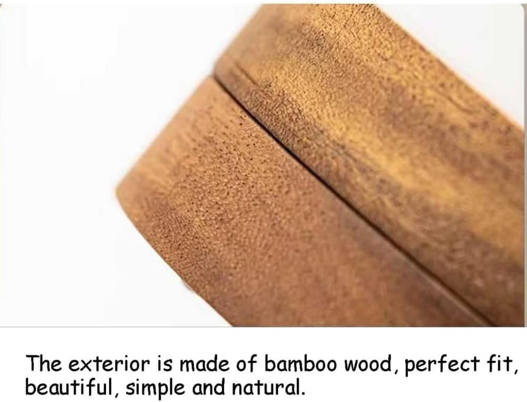 LMSNE Wooden Ashtray with Lid, Portable Ashtrays, Stainless Steel Liner Ash Tray for Indoor Outdoor Parties Balcony Office Home image number 1