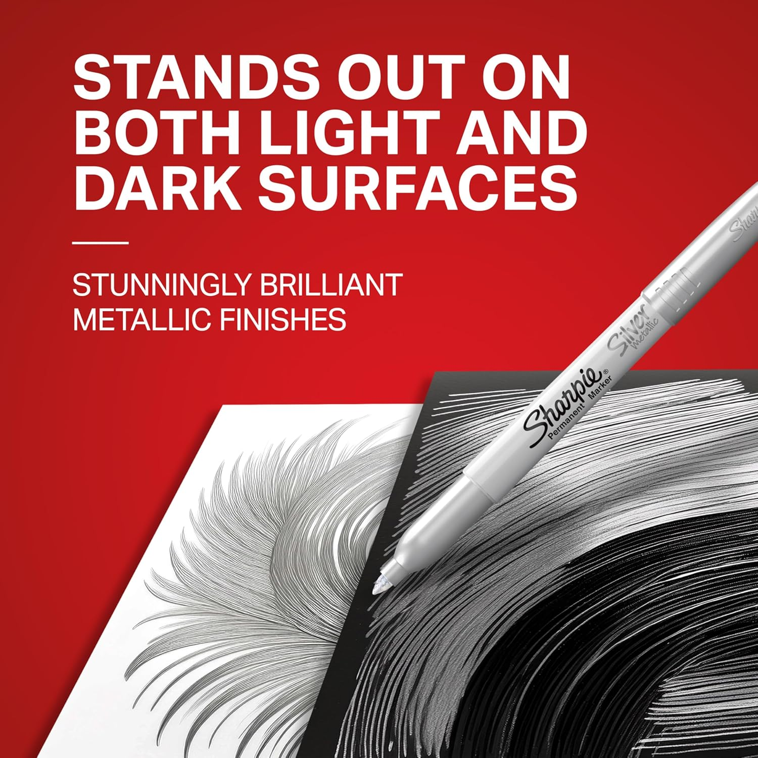 Sharpie Metallic Marker, Gold (Pack of 2) image number 2