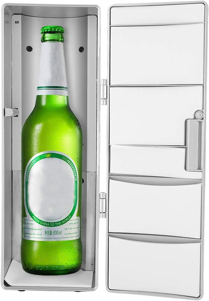 Dpofirs Portable LED Mini USB Refrigerator, 10W Mini Fridge for Bedroom Car Office Desk College Dorm Room 5V DC, Portable Thermoelectric Cooler for Bedroom, Make Up image number 5