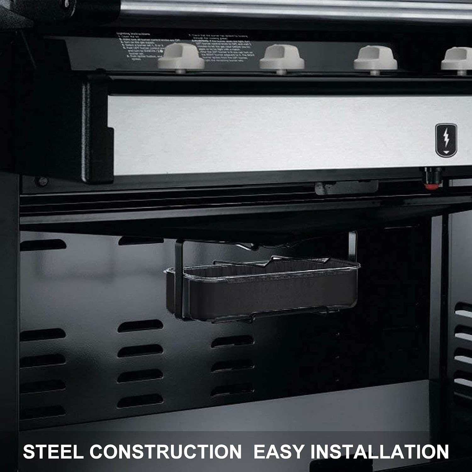 Utheer 7515 9 X 7.4 X 3 Inches Grill Drip Pan Catch Pan Holder for Weber Genesis 1000 5500 Gas Grills Grease Collection Pan image number 4