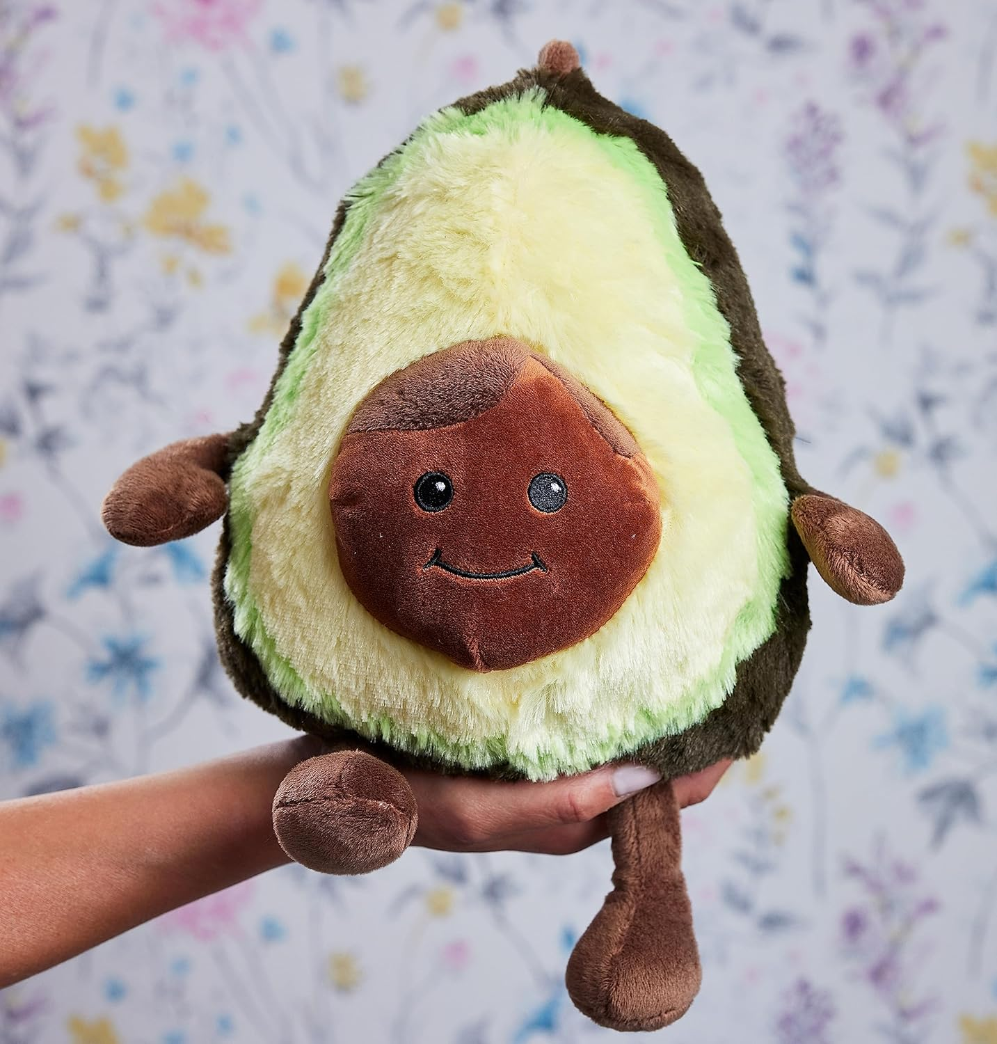 Warmies Plush Avocado Microwavable Weighted Teddy with French Lavender Scent, Hot or Cold Wheat Bag for Cool Relaxation and Warm Relief image number 6
