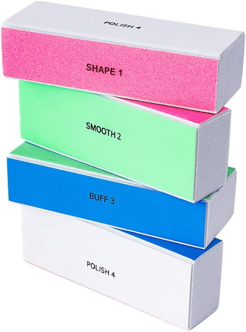 CRFY 4-Way Nail Buffer Block Set (4 Pcs) &ndash; Multi-Sided Nail Polishing Buffers for Natural & Acrylic Nails, Grit 120/240/600/3000, for Smoother, Shiny Nails image number 1