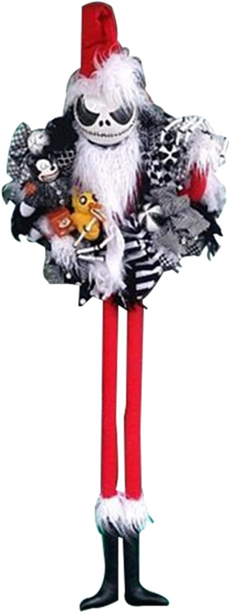 Halloween Horror Clown Face Cover Wreath, Reusable Horrible Face Cover Wreath Front Door Decoration Halloween Props Festival Party Decor for Home/1037 (Size : B) image number 2