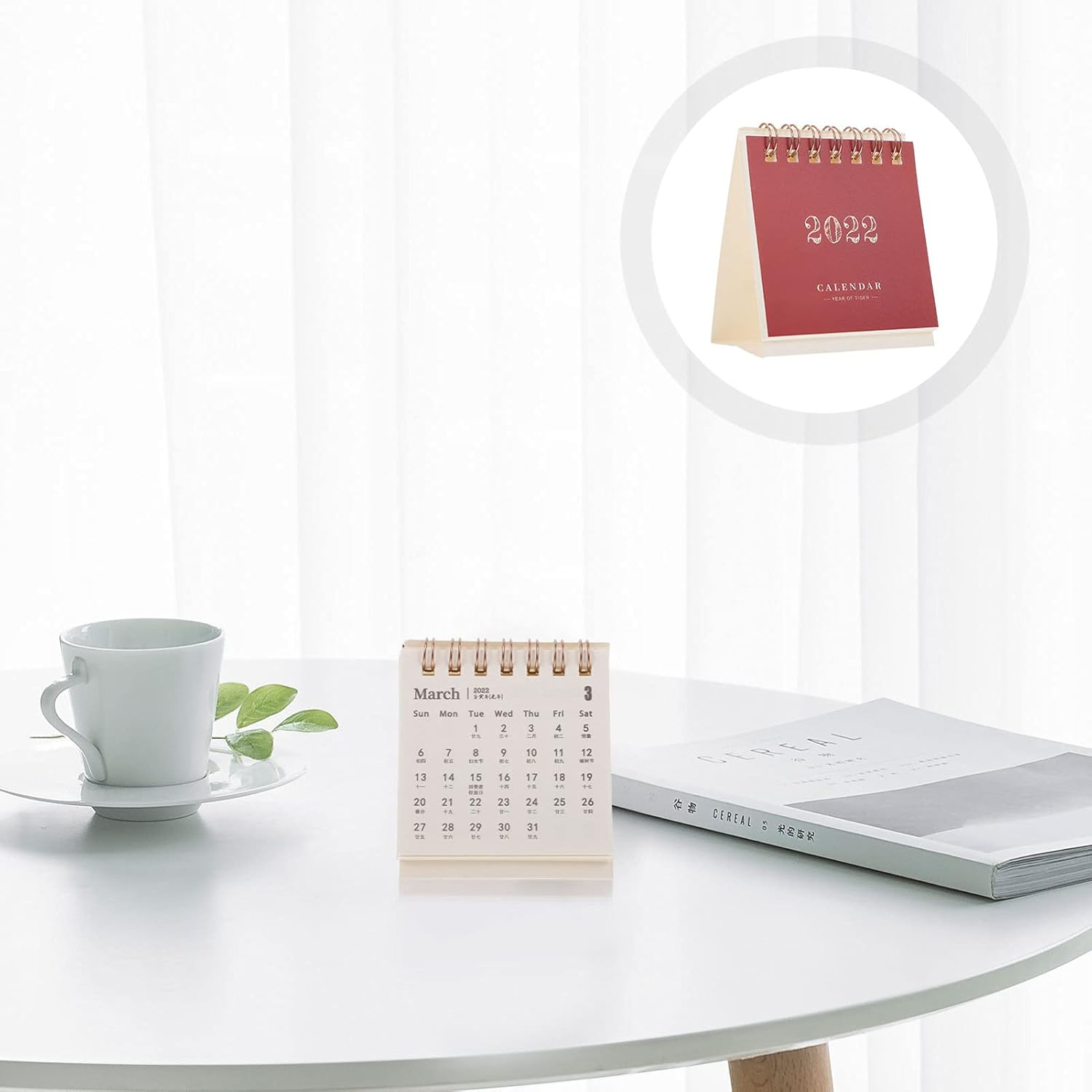 STOBOK 20Pcs Desktop Calendar Table Paper Calendar Yearly Agenda Planner for Home Office Use image number 1