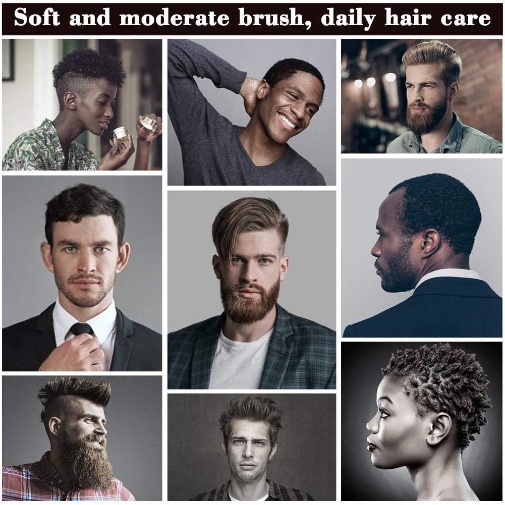 Uadme 100% Boar Bristle Hair Brush, Slick Back Wave Brush for Curly, Wet, or Damaged Hair, Massage Wood Comb for Shine, Smoothing & Reduced Breakage image number 3