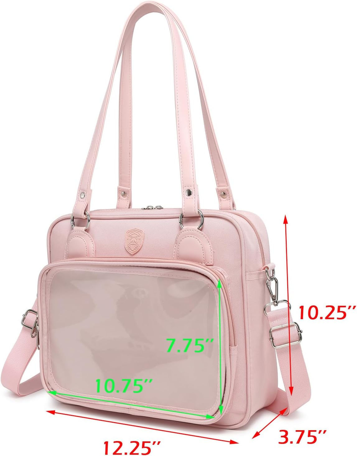 RAINBOW SMILE Ita Bag Heart Messenger Japanese School Bag Kawaii Large Anime Shoulder Handbags image number 4