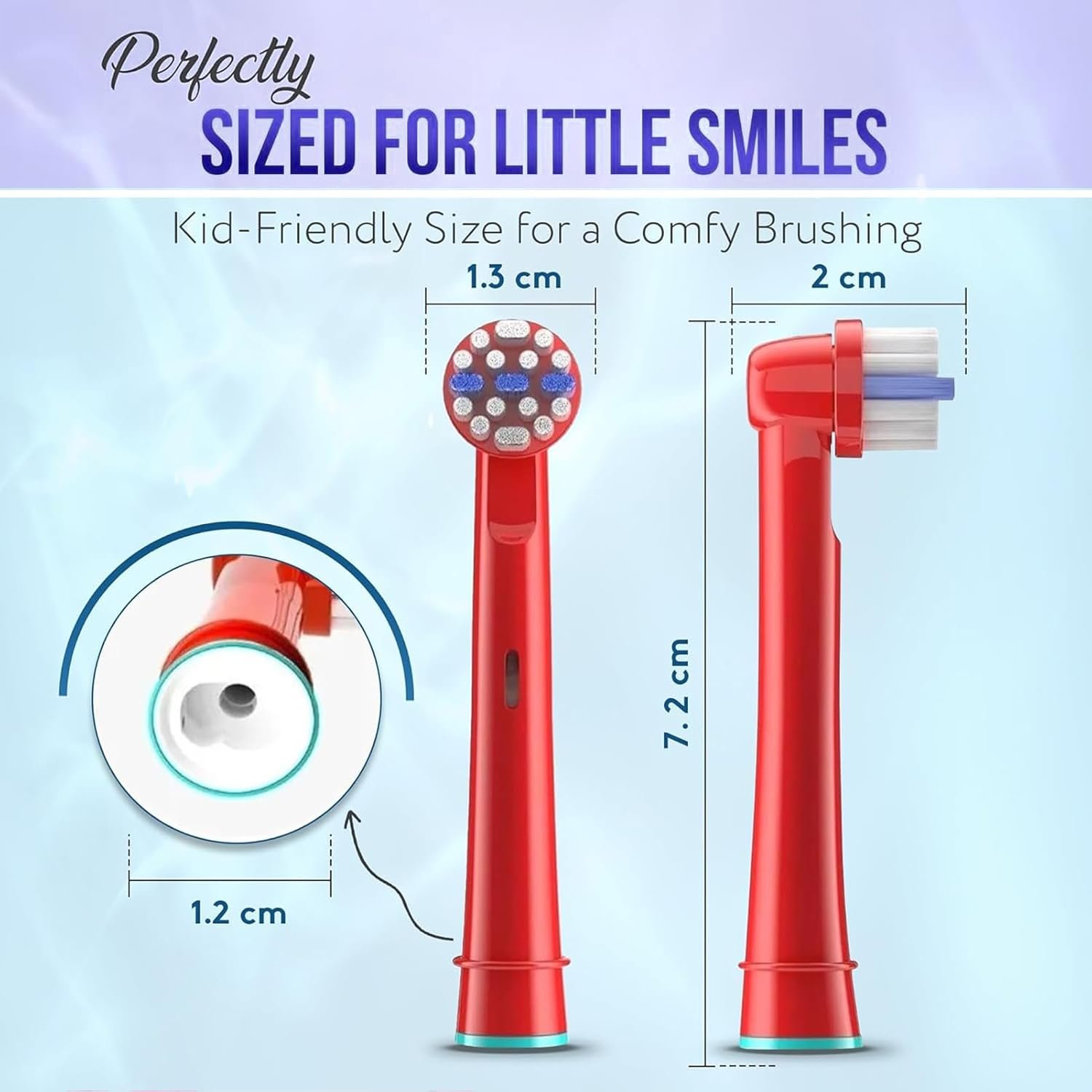 Kids Toothbrush Heads Compatible Oral B Kids Toothbrush Head Replacement Bursh Heads - Extra Soft Bristle for Pro 100 Pro 300 Pro 800 - Deep Clean - 4 image number 5