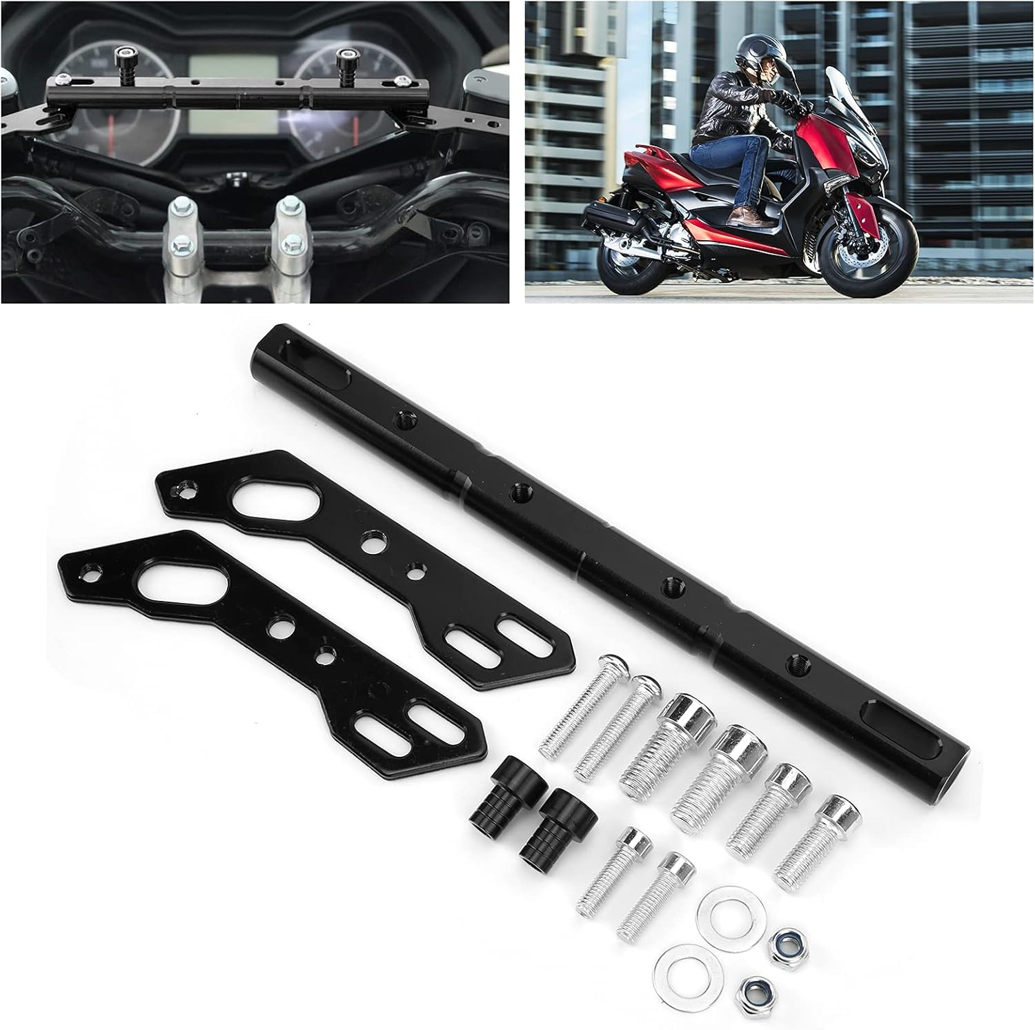 Xtevu Motorcycle Handlebar Balance Bar, Motorbike Reinforce Lever Accessories Replacement Compatible for Yamaha SMAX155/XMAX125/250/300/400 image number 3