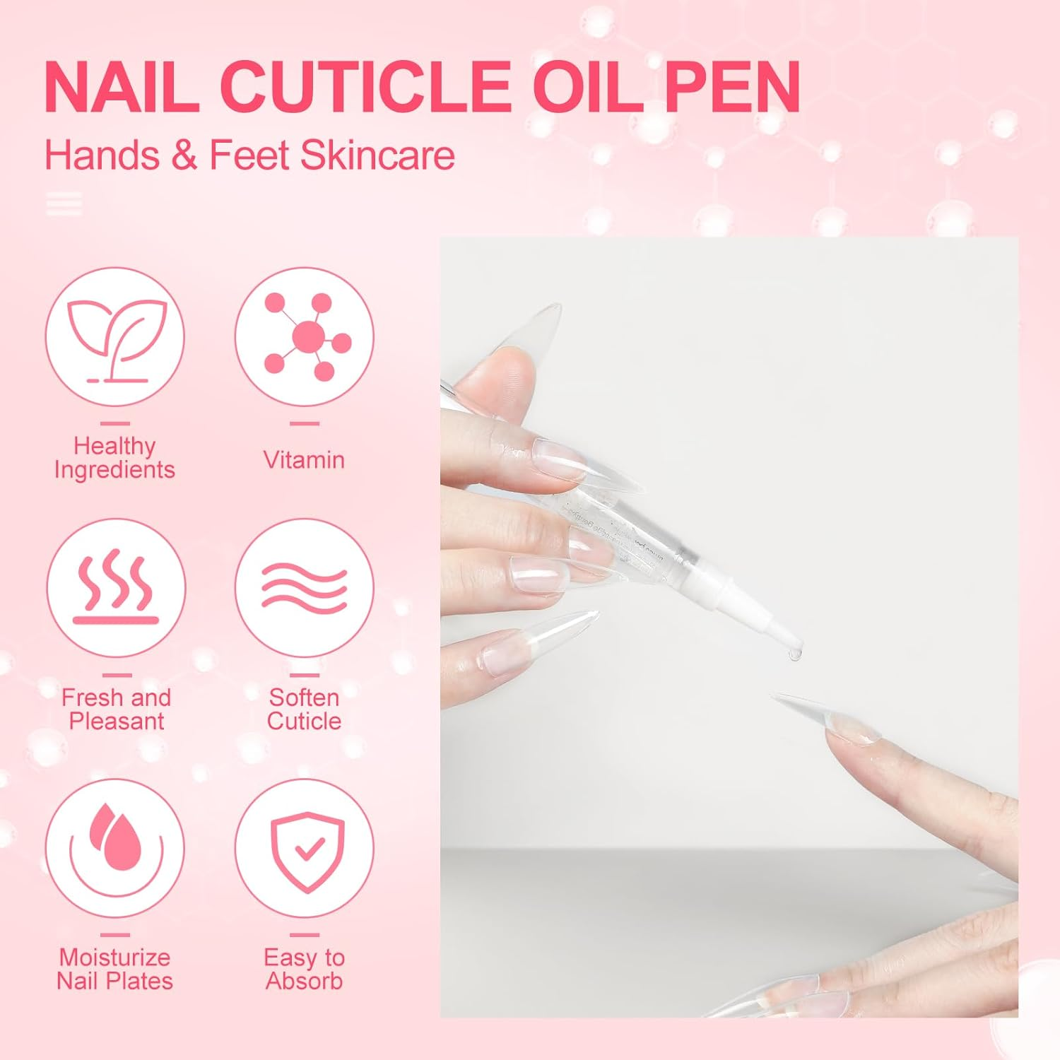 COSCELIA Nail Nutrition Pen, 8 PCS Nail Cuticle Oil Pen Set Mix Flavors Nail Nutrition Oil Nail Care for Repairing Cracked of Cuticle Oil Pen Set Nail Art DIY Care Oils image number 5