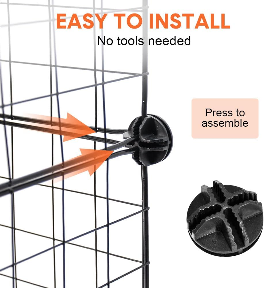 Melpet 4 Tier Metal Large Cat Enclosure Playpen DIY Animals Kennel Cat Cage Free Space with Ramps and 5 Doors for Household Outdoor Indoor Balcony, 111X75X146Cm image number 2