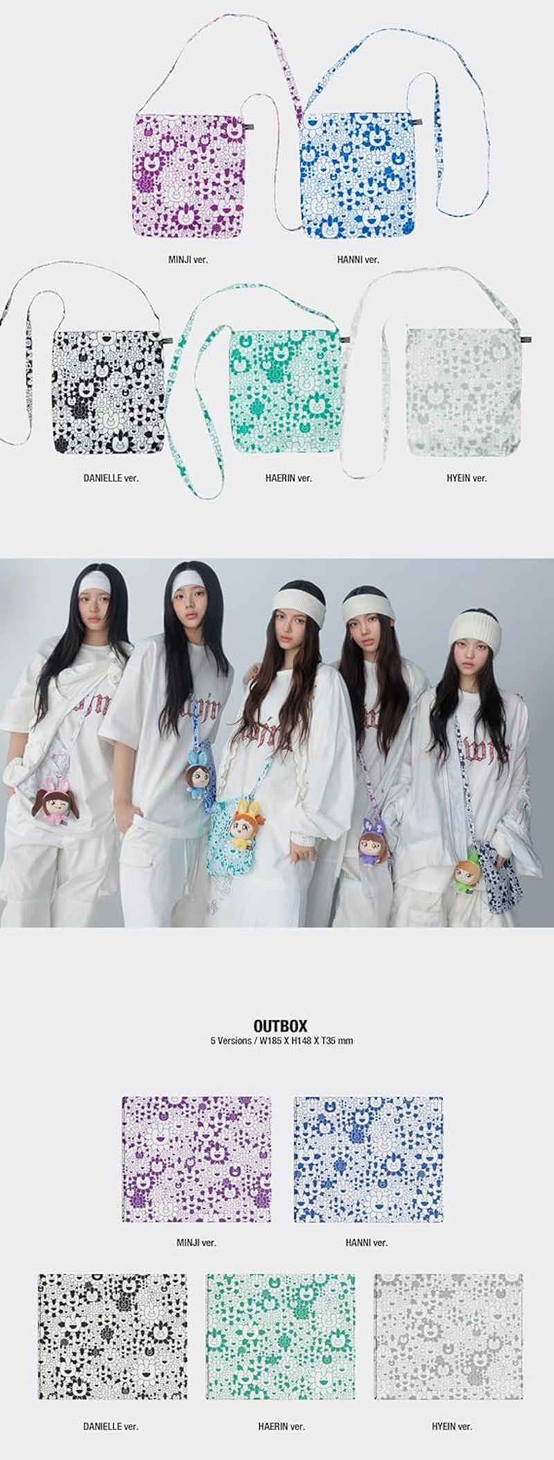 Newjeans Supernatural NJ X MURAKAMI Japan Double Single Album with Tracking Sealed New Jeans (Cross Bag Hanni Version) image number 4