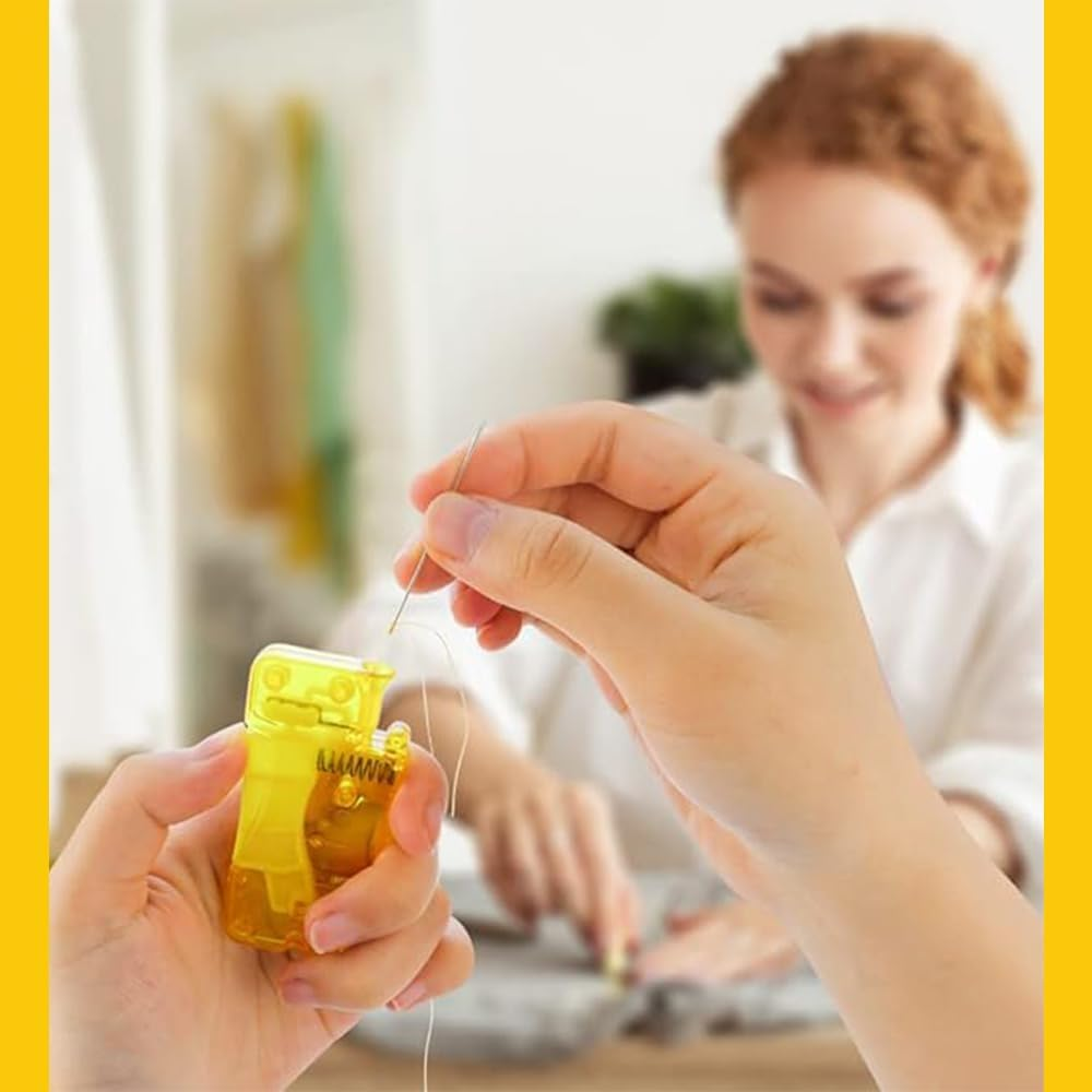 10PCS Automatic Needle Threader,Simple Needle Threader,Self-Thread Guide,Plastic Sewing Accessories, DIY Stitch Insertion Tool,For Hand Stitching and Sewing Machine Needle Fast Lead image number 3