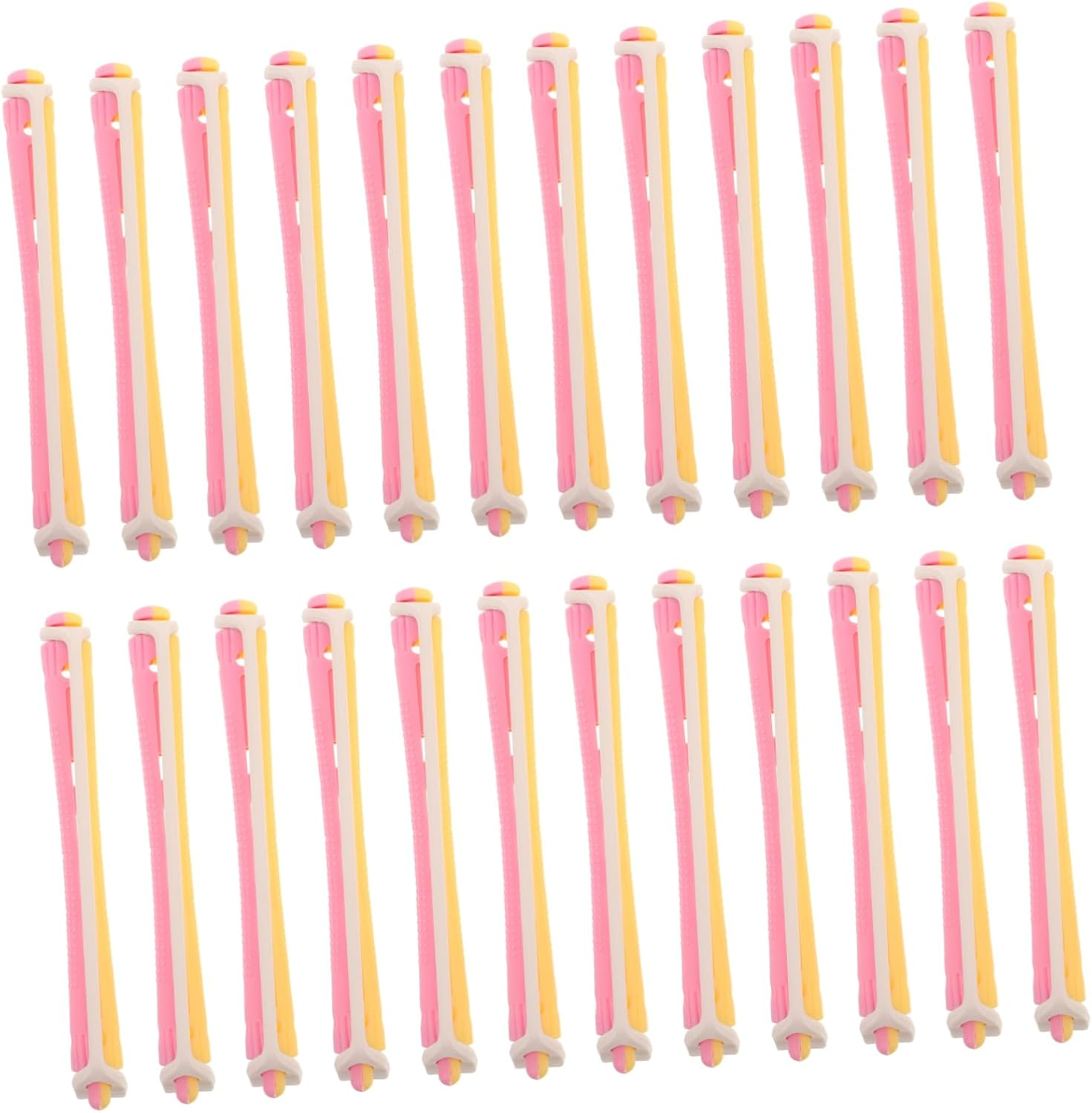 Generic 24Pcs Flexible Perm Rods for Curling Hair Durable Plastic Hair Rollers for DIY Styling Home Hairdressing Essentials Ample Tools for Creating Curls and Waves image number 1