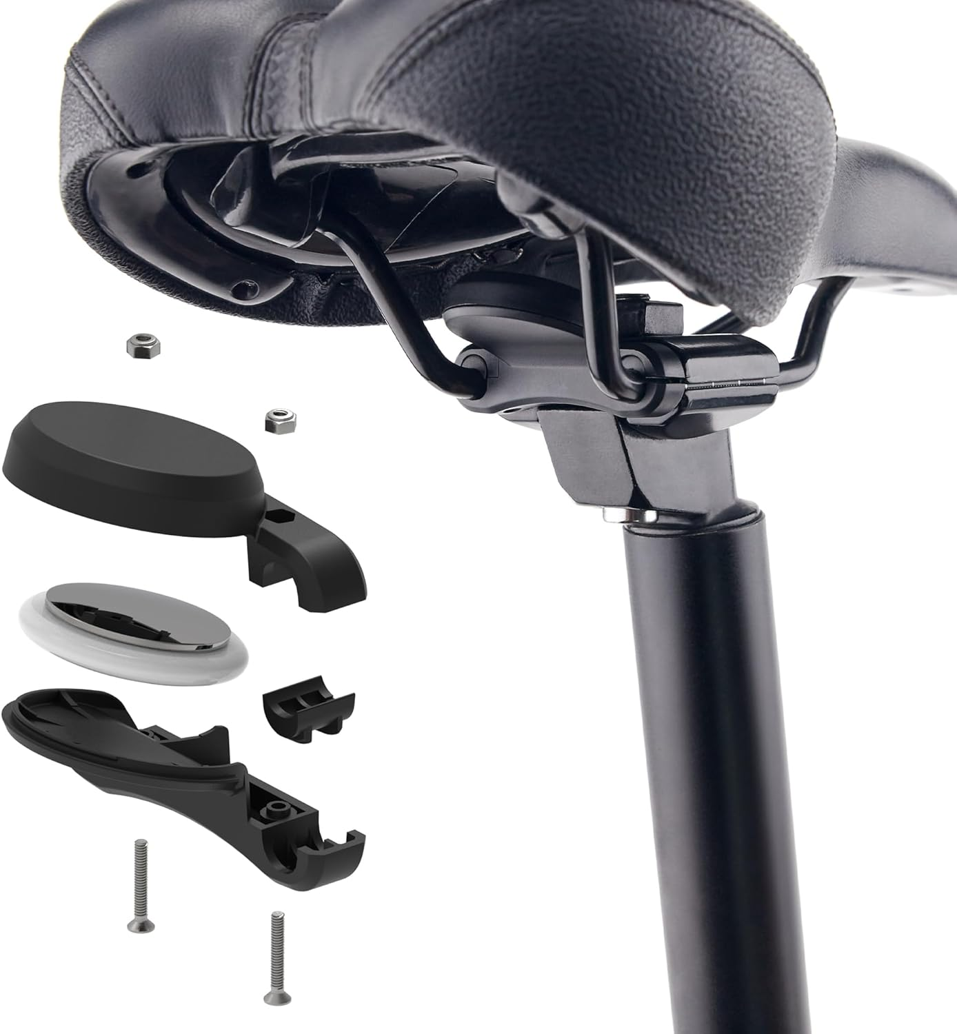 DLENP Bike Mount for Airtag, Airtag Bike Holder Hidden on Saddle for Bike Saddle, Anti-Theft GPS Tracker Bike Accessory with Anti-Theft Compatible with Mountain Bikes, Road Bikes image number 2