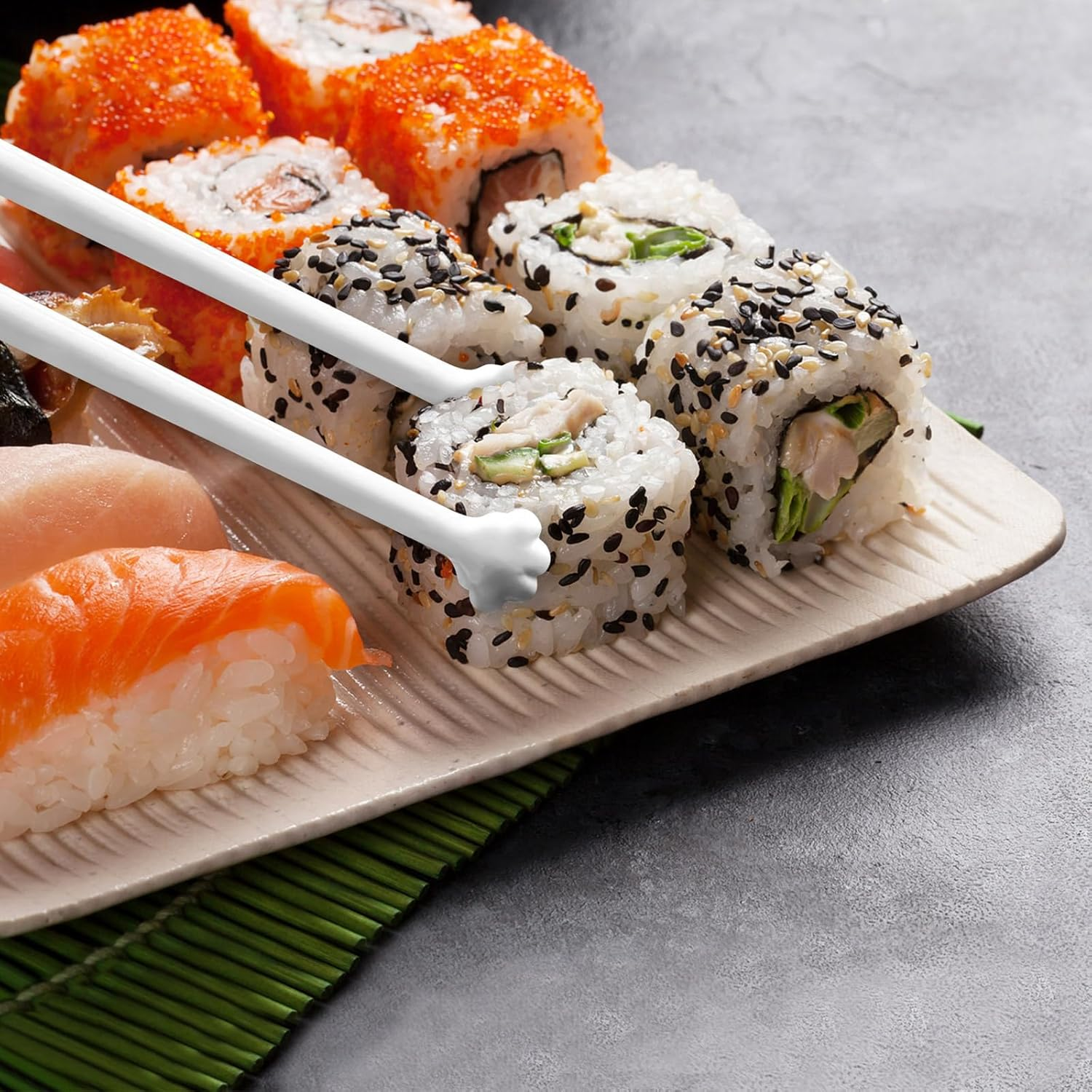 Zvorgath Cat Paw Chopsticks, Non-Slip Pink Plastic Chopsticks with Cute Paw Prints, Meowgic Tableware Themed, Fun for Cat Lovers image number 2