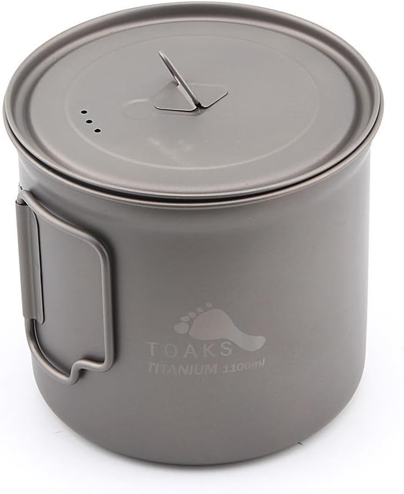 TOAKS Pure Titanium Tableware Ultralight Outdoor Mug Camping Cup, Large Size Can Be Used as a Pot(375Ml,450Ml,550Ml,650Ml,750Ml,1100Ml) (1100Ml) image number 5