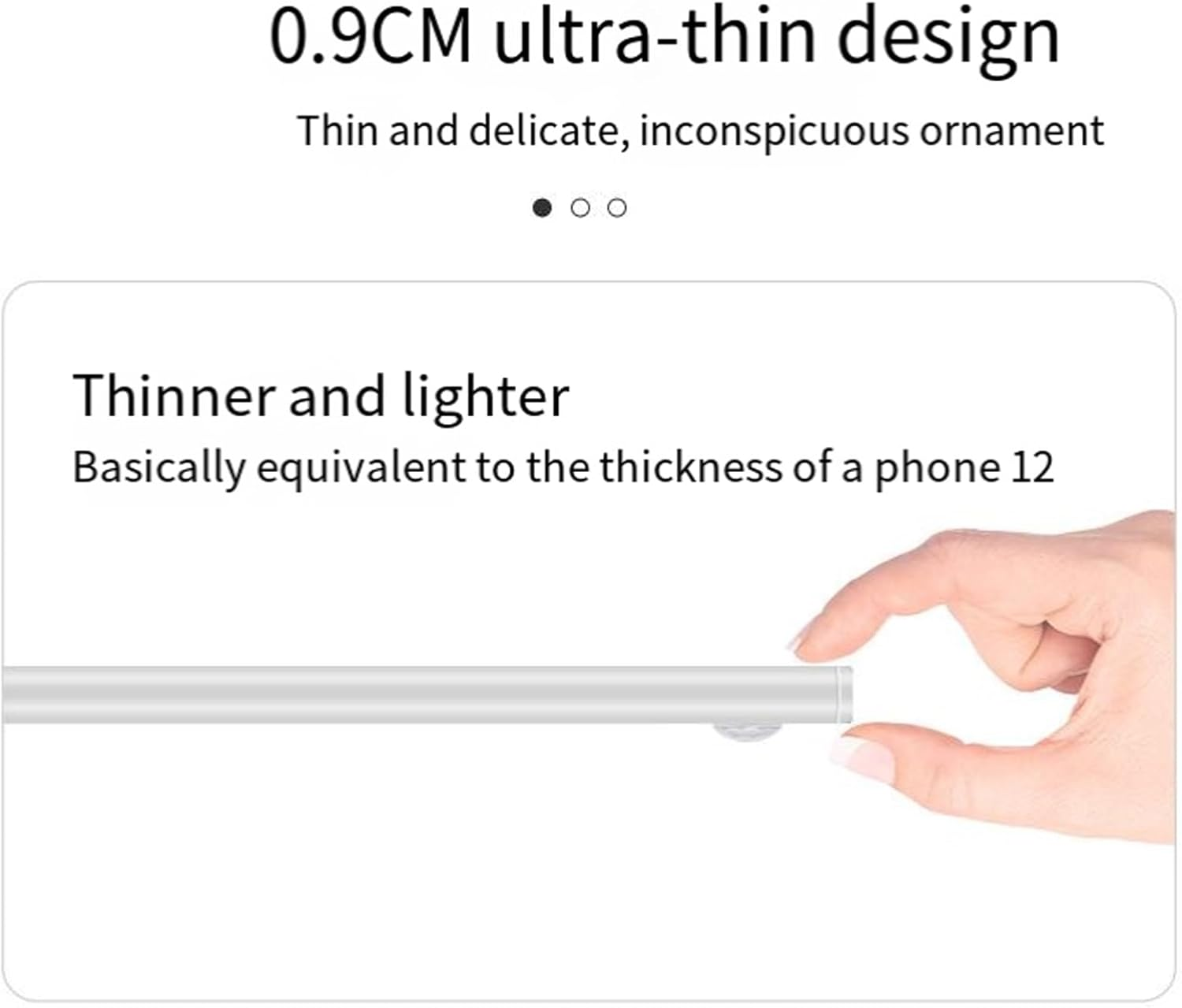 Tiverio Home Motion Sensor Lights, 3 Color Modes, Auto On/Off, Magnetic Mount, New Upgraded Version Smart Motion Sensor LED 3.0, Stair Bedroom Closet (White,3.9 In) image number 1