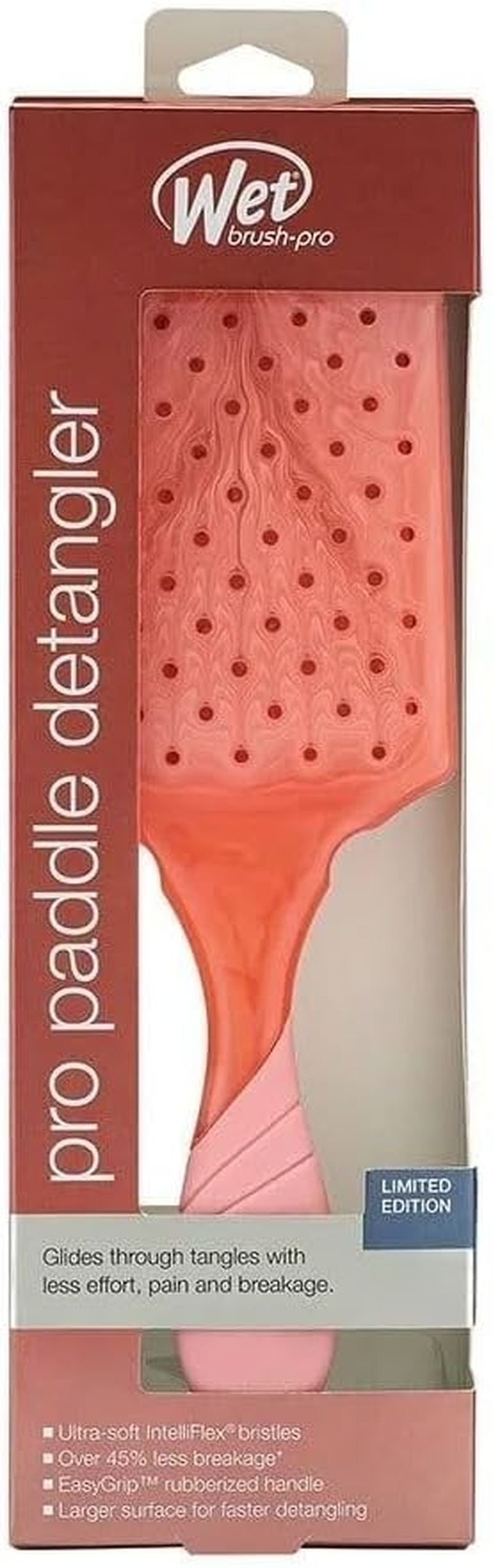 Wetbrush Pro Paddle Detangler, Limited Edition Hydro Tie Dye - Peach, Large Surface Area with Intelliflex Bristles image number 4