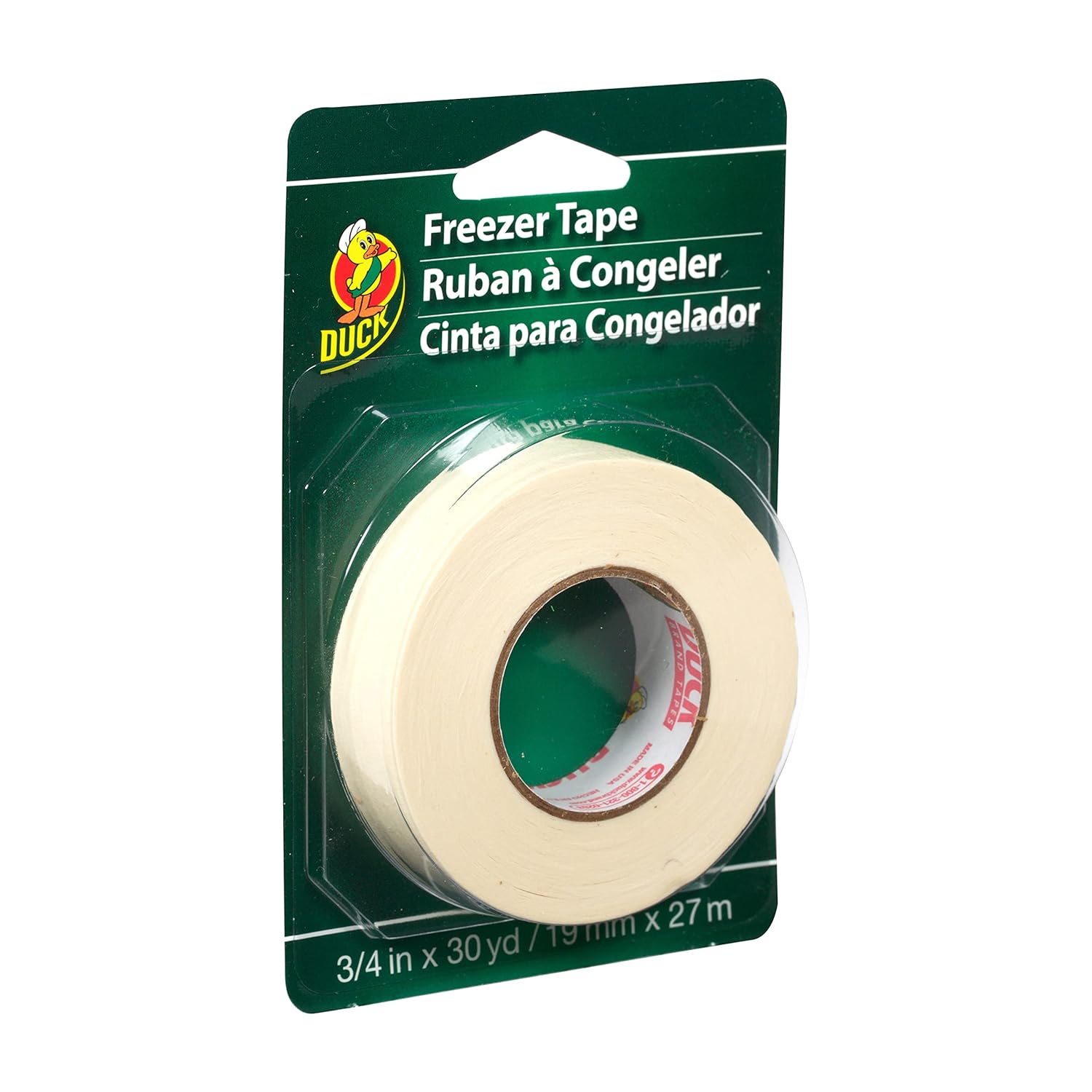 Duck Brand 280124 Write-On Freezer Tape, 3/4-Inch by 30-Yard, Single Roll, White image number 1