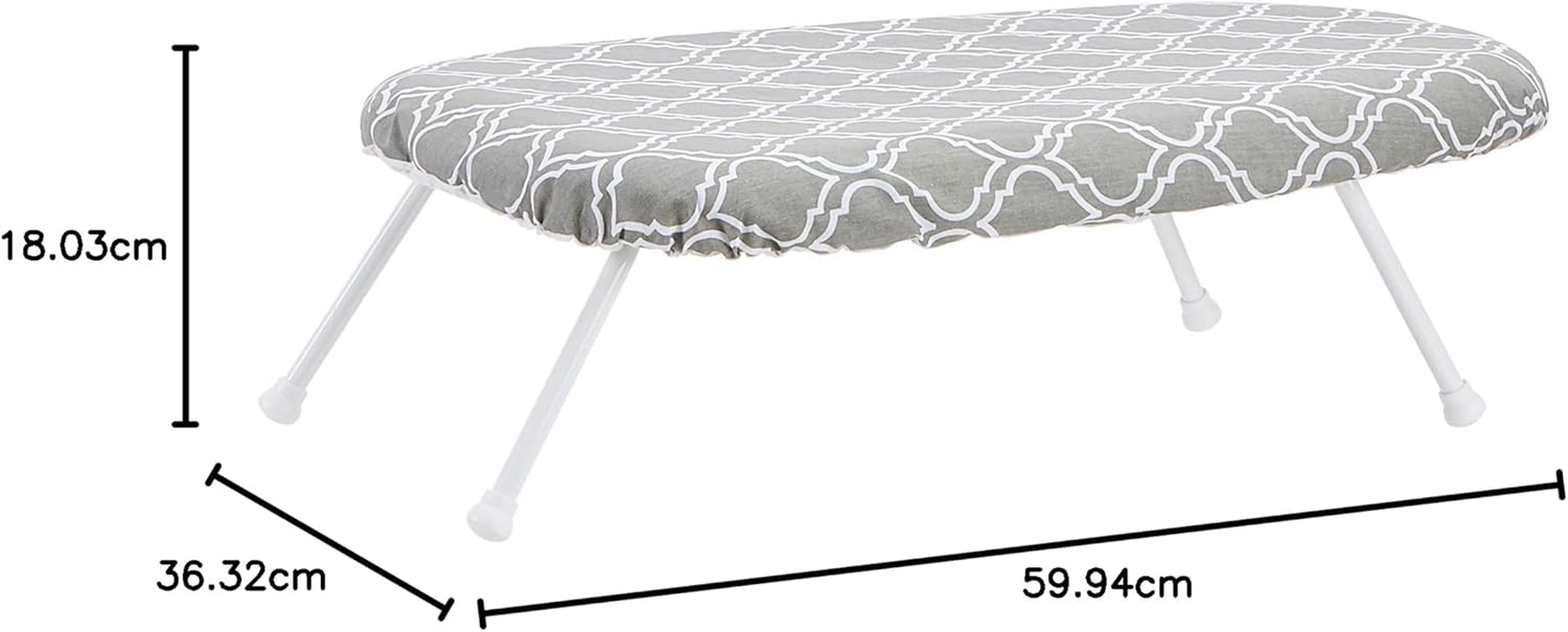 Amazon Basics Tabletop Ironing Board with Folding Legs - Trellis Removable Cover image number 5