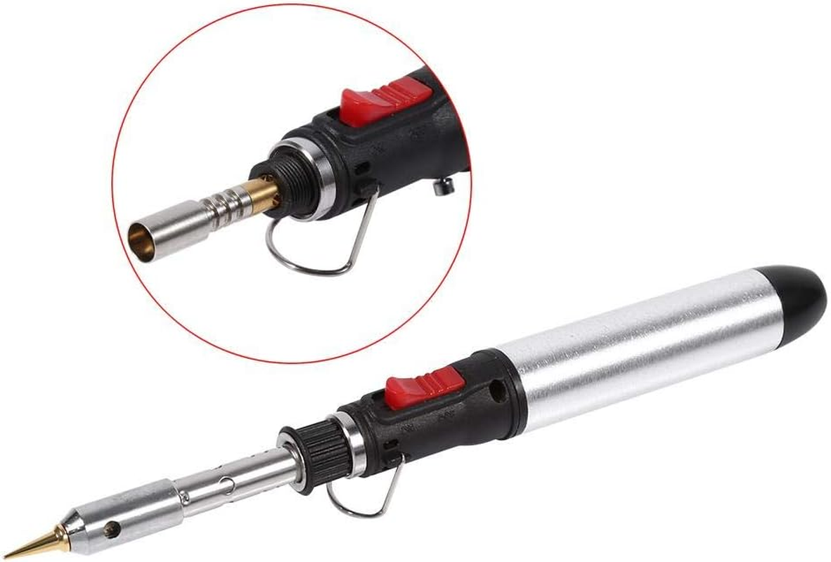 Pen Type Gas Soldering Iron, 4 in 1 Cordless Butane Gas Soldering Iron Kit Temperature Adjustable Welding Torches Tool, Soldering Tools image number 3
