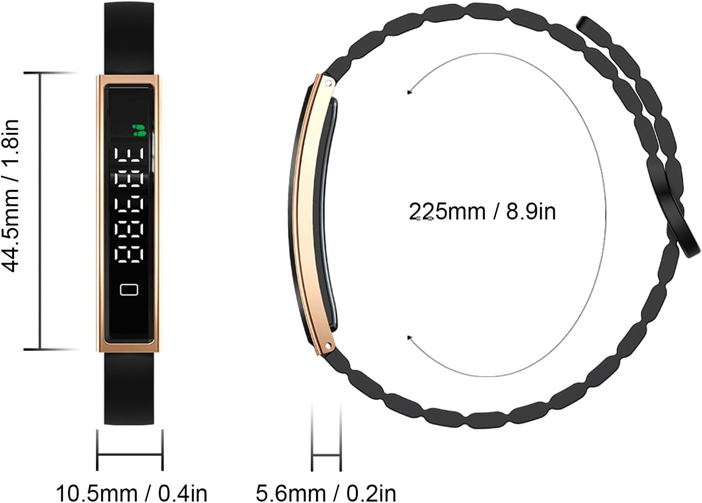 Dpofirs Smart Health Wristband, Smart Bracelet Wearable Activity & Fitness Tracker for Multi Sport Mode, Health Wristband for Women Ladies image number 1