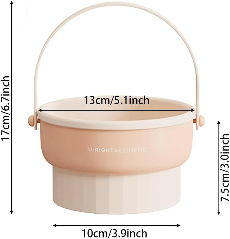 Makeup Brush Cleaning Bowl, 1PC Makeup Brush Scrubber Cleaner and Dryer Bowl,Makeup Brush Cleaning Bowl,Silicone Makeup Brush Cleaner and Dryer Bowl,2 in 1 Brush Cleaning Mat with Brush Drying Holder image number 5