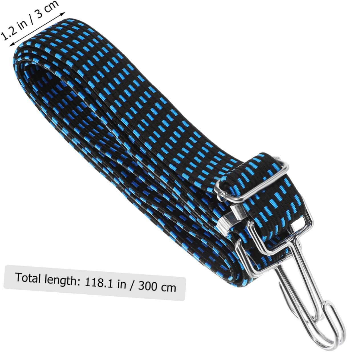 Amosfun 6 Pcs Adjustable Bungee Cords with Metal Hooks Heavy Duty Elastic Straps Long for Securing Luggage Camping Gear Travel Outdoor Use image number 3