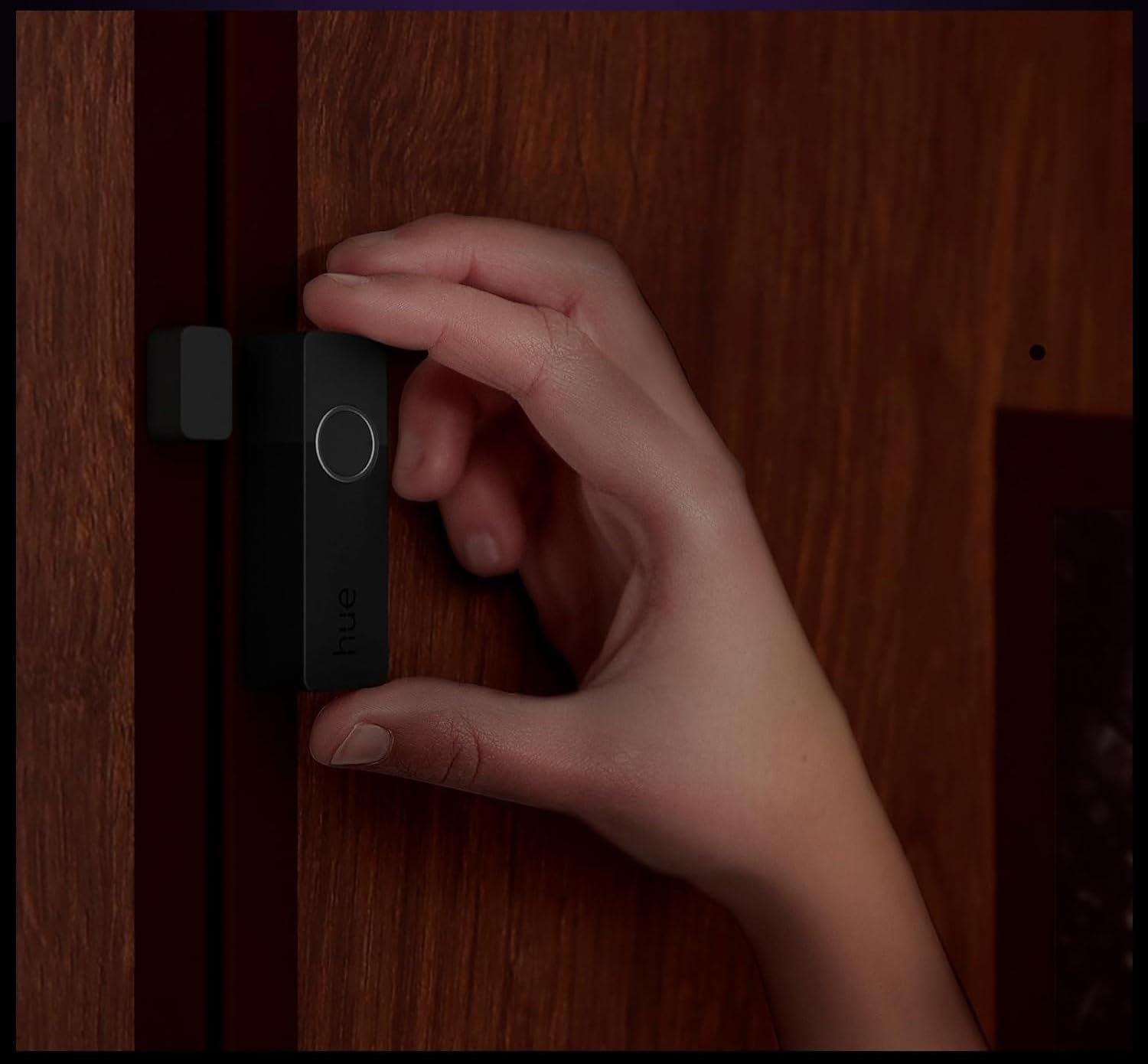 Philips Hue Secure Smart Contact Sensor, Black, for Doors and Windows, Works with Security Center in Hue App, Philips Hue Bridge Required, 1 Pack image number 3