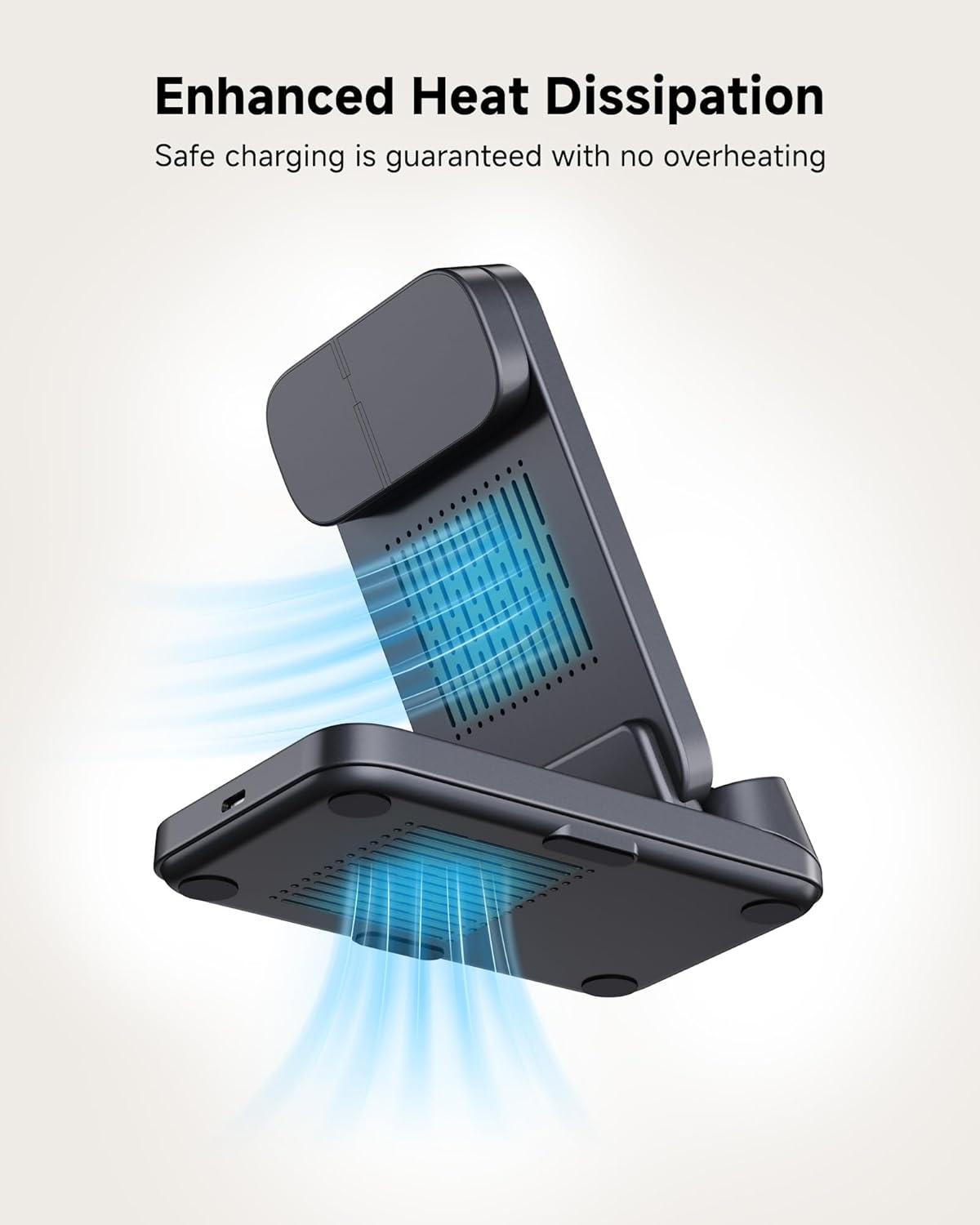 Wireless Charging Station for Samsung, 3 in 1 Wireless Charger for Samsung S25/S24/S23/Z Flip/Z Fold, for Galaxy Watch 8 Classic/8/Ultra/7/Fe/6/5, Swanscout 708S image number 6