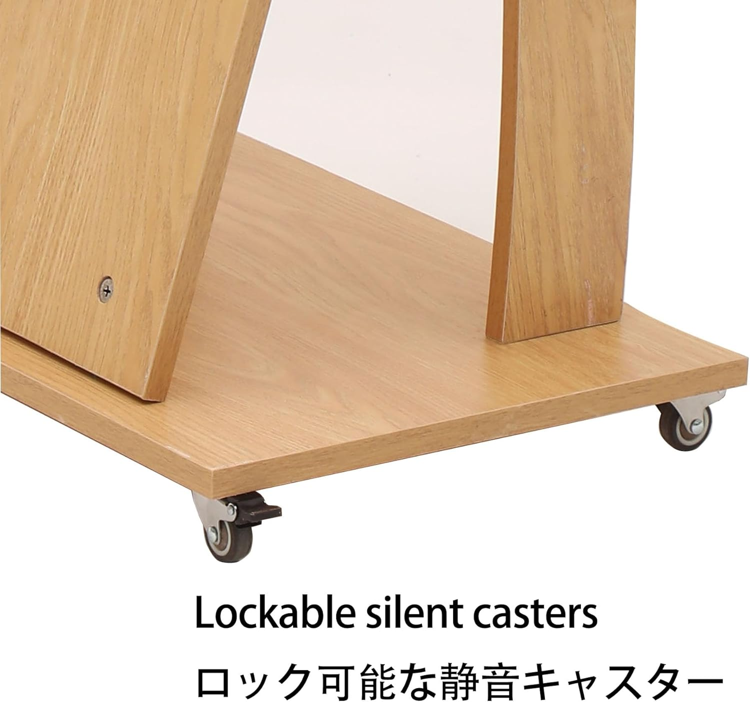 Xibolai Wooden Podium Stand Wheeled Lectern Oak Color 16MM Wood Board Elegant Design with Storage Wooden Pulpit for Restaurants Churches Seminars and Schools image number 4