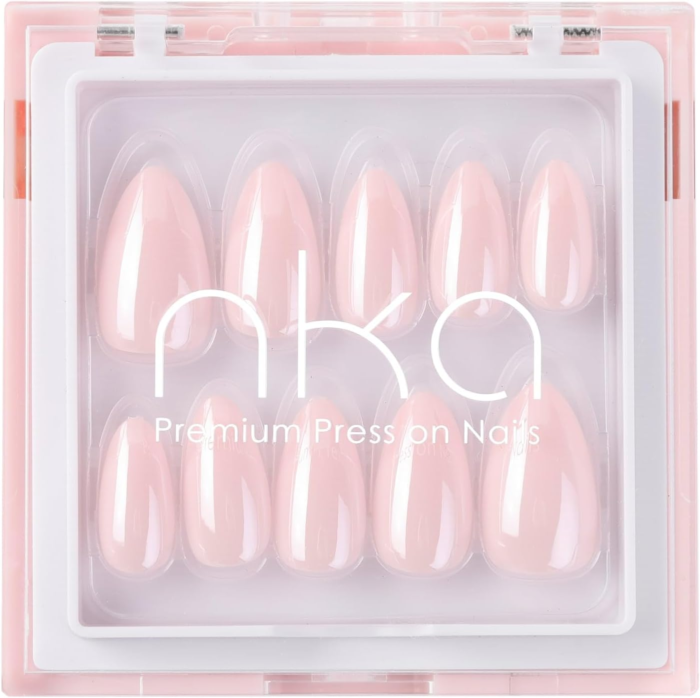 NKA Press-On Nails Kit, 30 Soft Acrylic Nails in 15 Sizes with Nail Glue, Sticky Tabs, Prep Tools & Reusable Case &ndash; Long-Lasting, Salon Look, Glazed Berry Short Almond image number 2