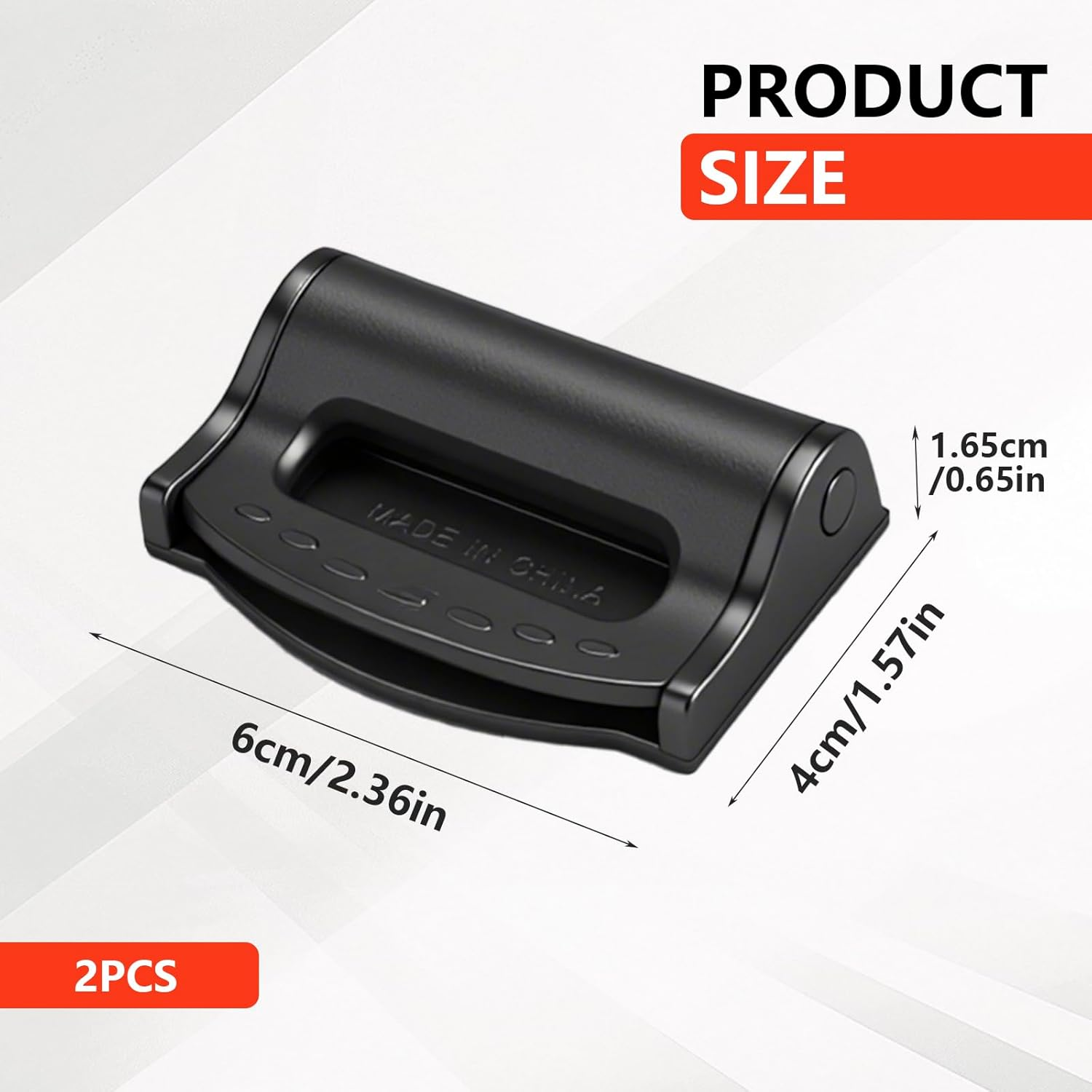 2PCS Car Seatbelt Adjuster, Universal Auto Seat Belt Clips for Adults/Kids, Comfort Car Shoulder Neck Protector Strap Positioner, Seatbelt Locator Retainer Locking Clips for Car, SUV (Black) image number 1