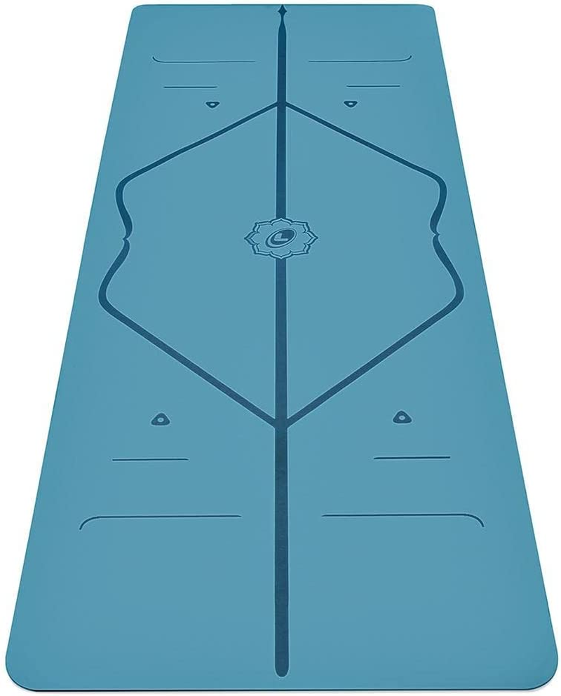 Liforme Original Yoga Mat &ndash; Free Yoga Bag Included - Patented Alignment System, Warrior-Like Grip, Non-Slip, Eco-Friendly and Biodegradable, Sweat-Resistant, Long, Wide, 4.2Mm Thick Mat for Comfort