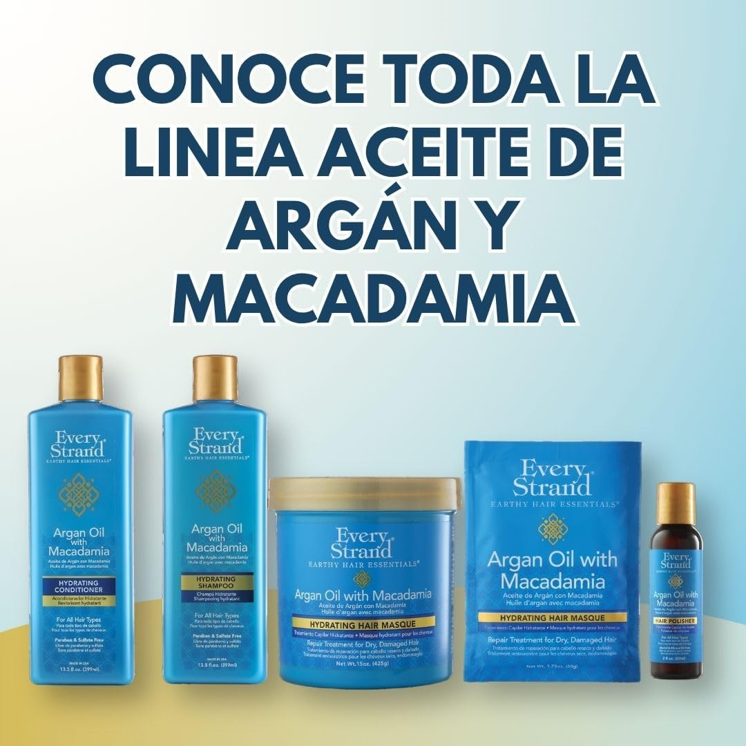 Every Strand Argan Oil with Macadamia Hydrating Hair Masque, 440Ml image number 6
