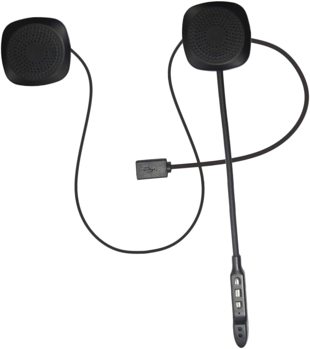 TEHAUX 1Pc Motorcycle Helmet Earphone with Mic Wireless Earpiece for Riders Durable in Helmet Design Superb Sound Quality Essential for Motorcycle Travel Black image number 3