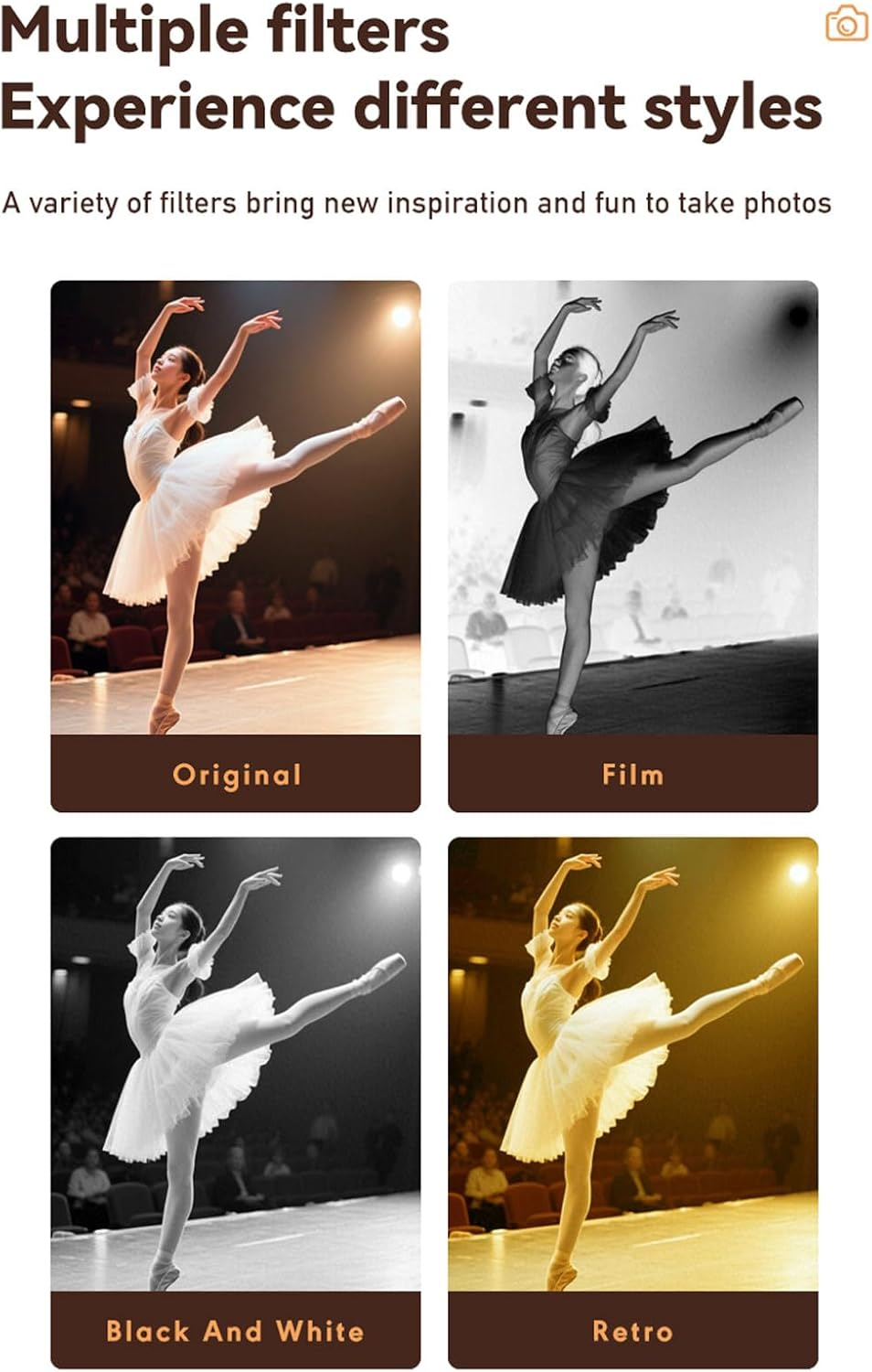 LICAEVEY Mini Camera Keychain, 1080P HD Mini Retro Digital Camera with 32GB SD Card, 0.96In Color Screen Compact Portable Camera with LED Flash & 4 Filters for Travel Study (Brown) - Green image number 3