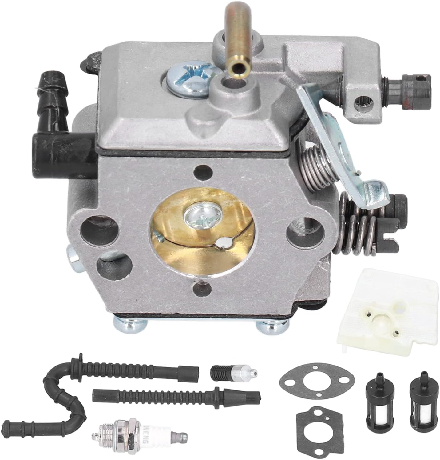 Carburetor for MS260 MS240 024 024AV, for WT-194 WT-194-1, for Tillotson HU-136A HS-136A, Chainsaw Parts Replace, Carburetor Air Filter Spark Plug Relief Valve Set image number 2