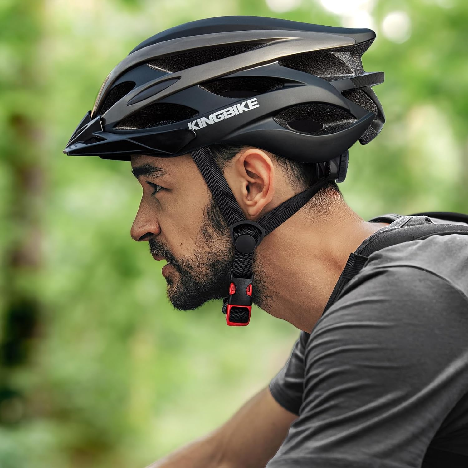 KINGBIKE Bike Helmet Ultra-Light with Removable Sun Visor for Adults Men Women