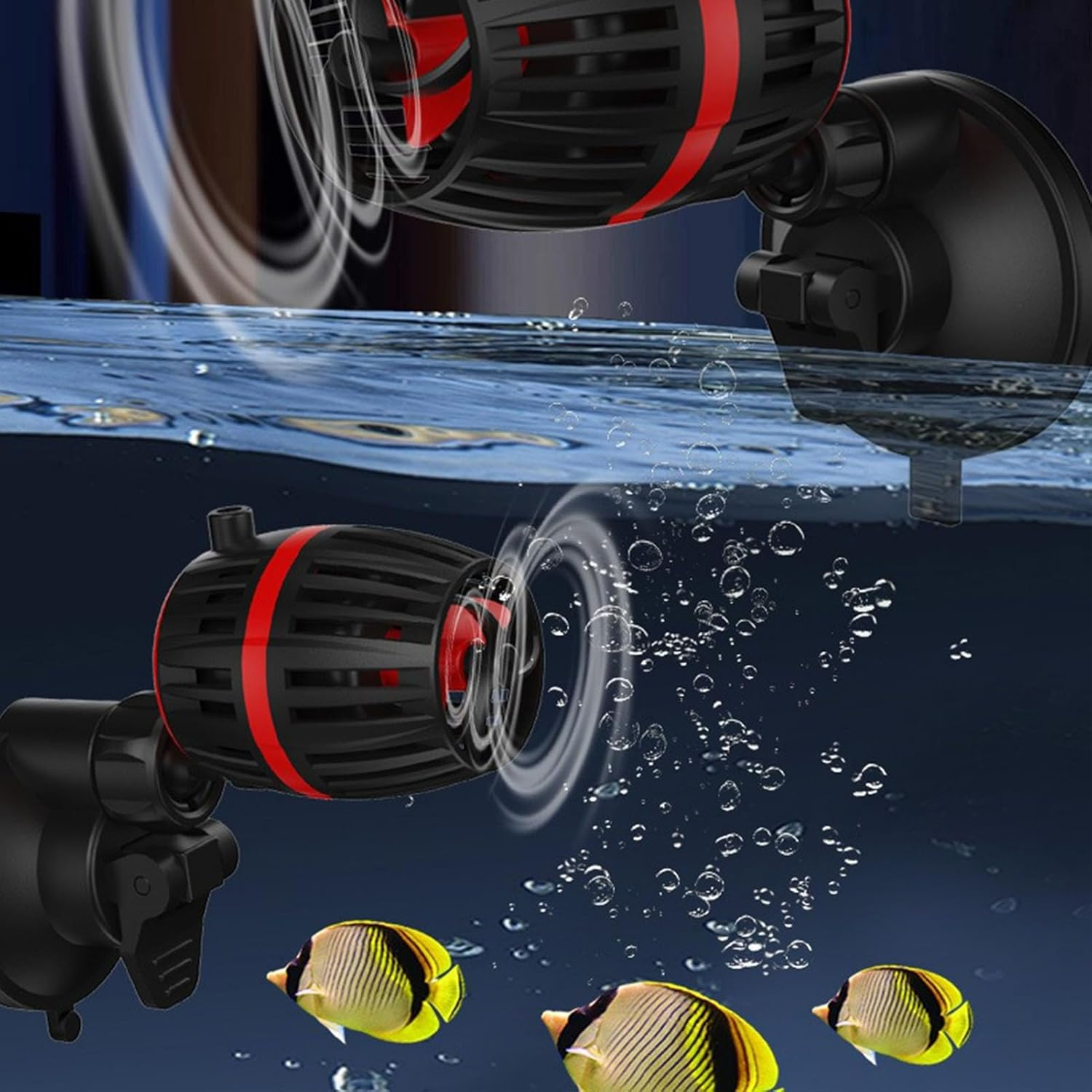 Submersible Water Pump, 4 Gears Variable Frequency Aquarium Circulation Pump Aquarium Wave Maker Efficient Circulation Fish Tank Circulation Pump for Fish Tank (Black) image number 2