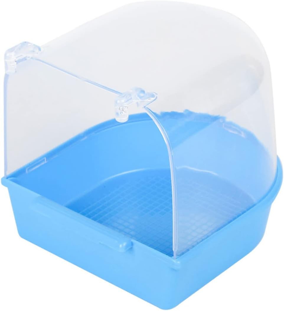 Bird Bath for Small Birds Covered Multi Cage Bird Bathlight for Canaries and Parrots Ideal for Bird Cages and Bathing Needs image number 5