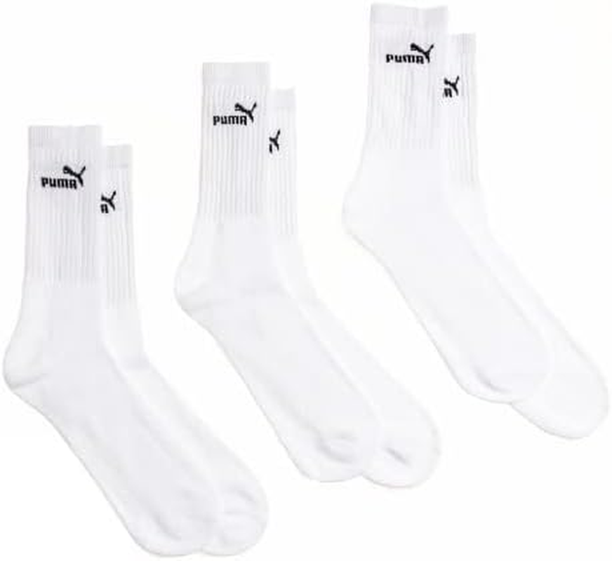 PUMA Unisex Elements Crew Sock 3P, White, US 7-9 image number 1