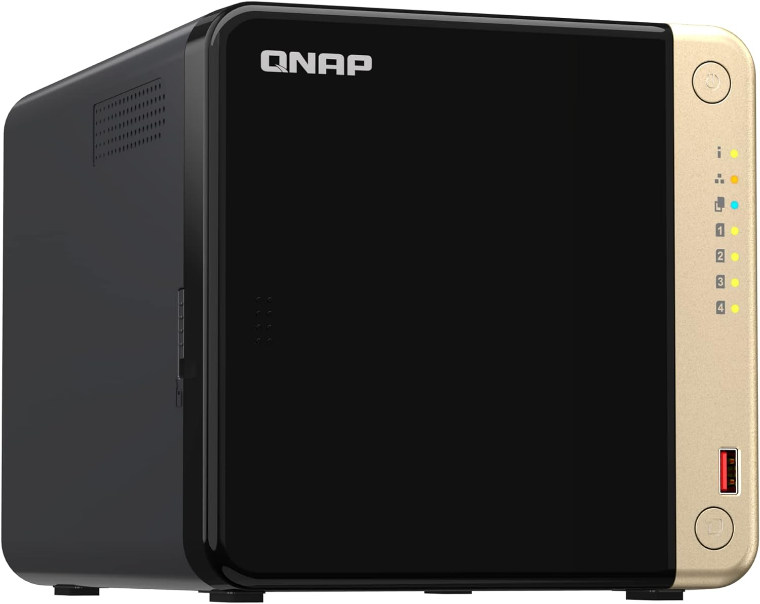 Qnap TS-464-8G 4 Bay Intel Celeron N5095 Quad Core Multimedia NAS with M.2 Pcie Slots and Pcie Expandability, Black image number 2