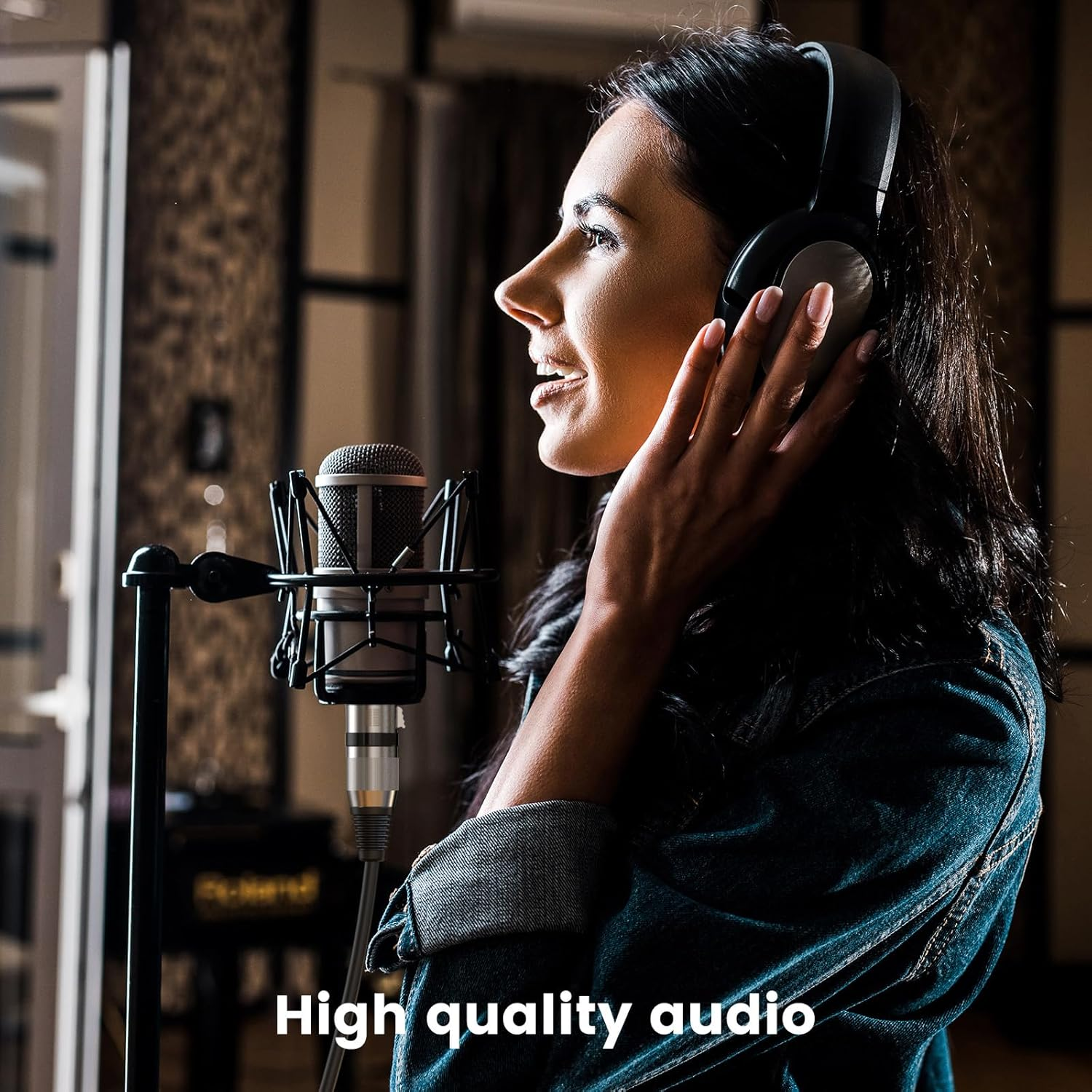 MOSWAG XLR Microphone Cable, Mic Cable 3 Pin Balanced Shielded XLR Cable for Speaker Wire, DJ Equipment, Audio Sound Consoles,Recording Studio,Recording Microphones image number 4