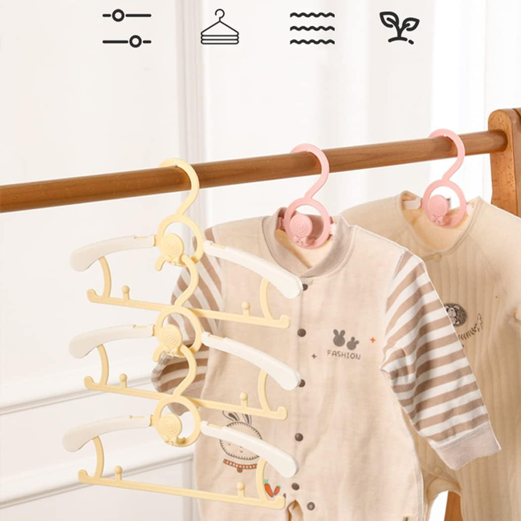 Baby Nursery Closet Hangers, Ultra-Thin Non-Slip Laundry Infant Pant Hangers for Newborn Clothes - 20Pcs Colorful Gifts - Adjustable Children Coat Hanger for Girl Boy Toddler Kids Child