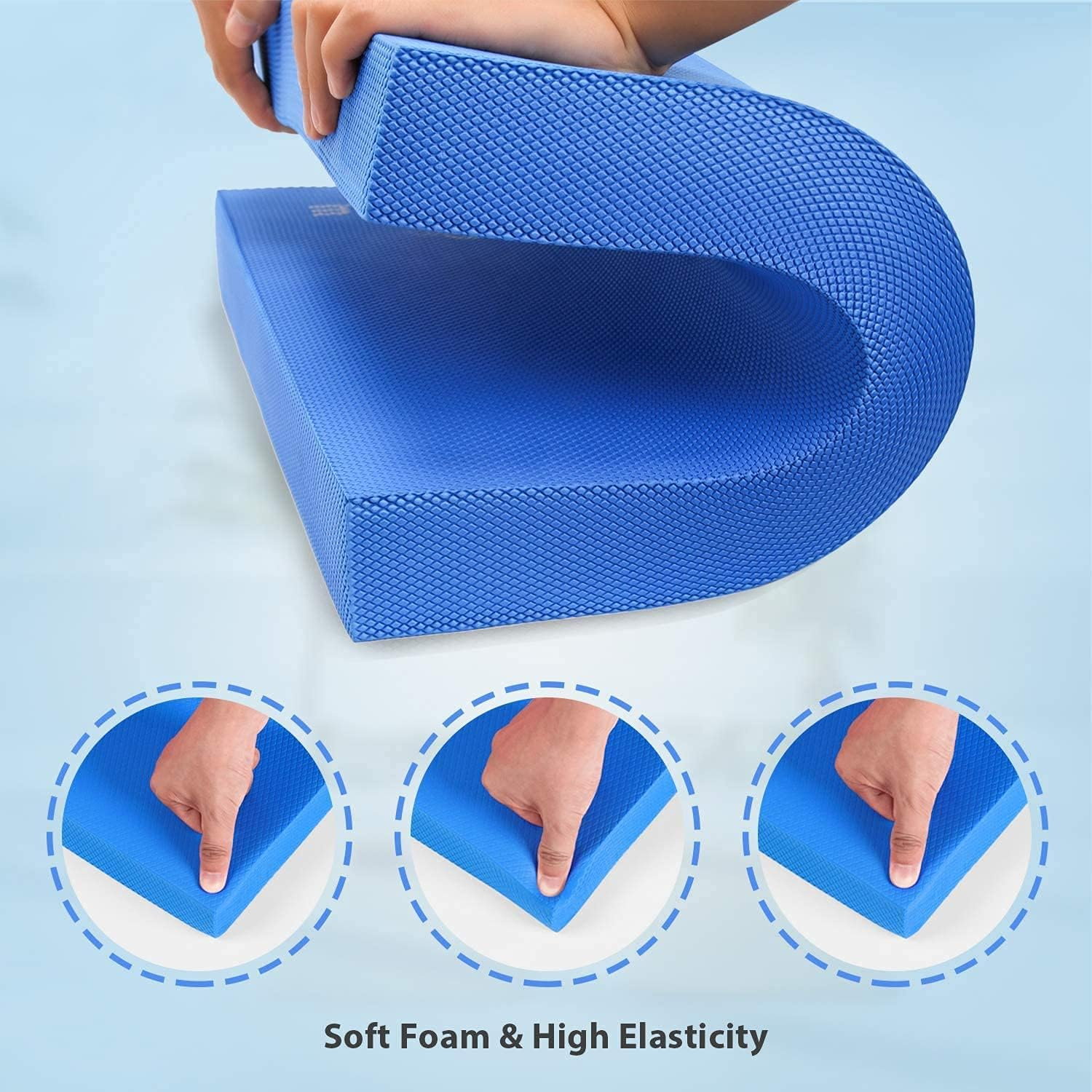 5BILLION Balance Pad & Balance Board - Gym Exercise Mat & Foam Balance Trainer - Wobble Cushion for Physical Therapy and Core Balance