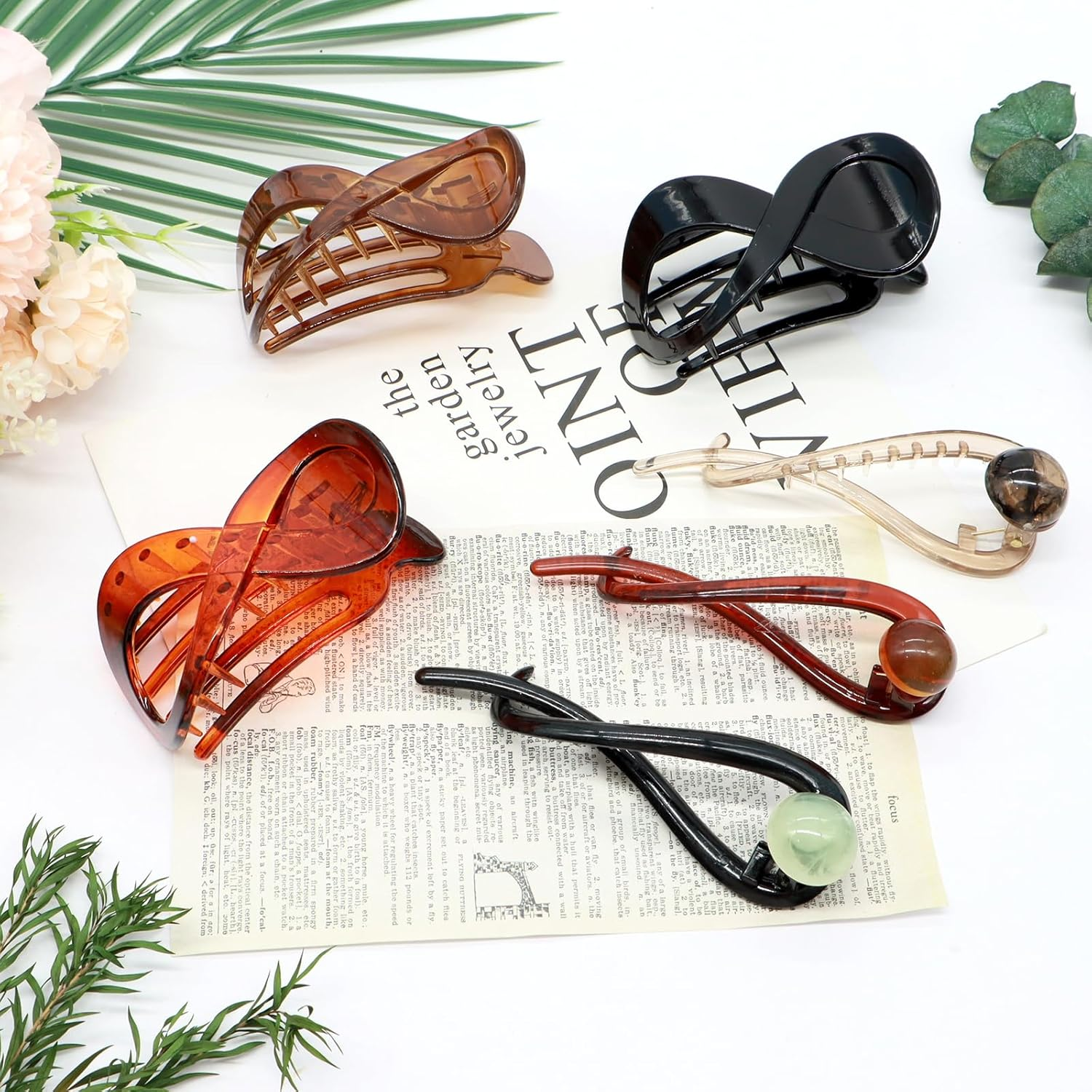 ZOCONE Pack of 6 Women'S Pearl Hair Clips Large French Hair Pin Banana Hair Clip Elegant Twist Hair Clip Hair Accessories Women image number 1