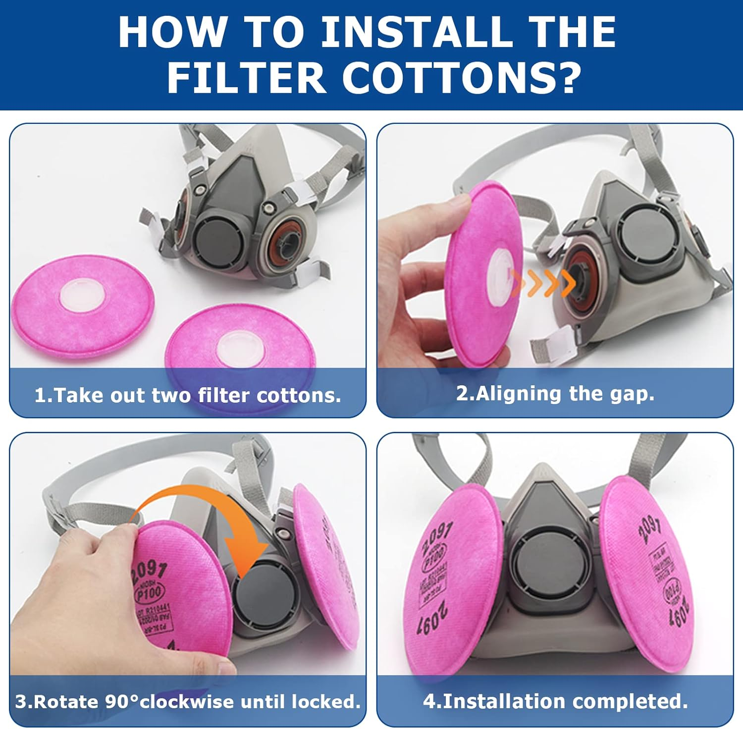 Reusable Half Facepiece Respirator, ASNABYYA Respirаtor against Dust and Organic Vapors, Face Cover Set Used for Painting, Woodworking, Polishing, Spraying, Decorating