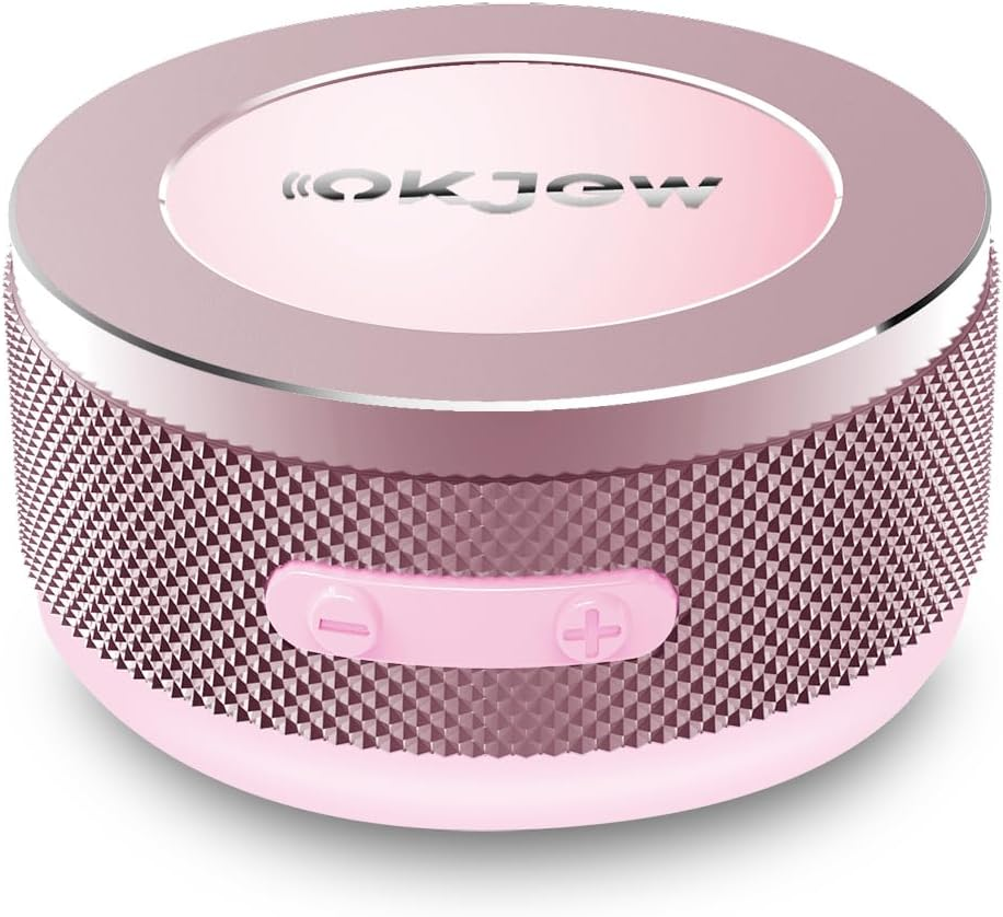 Okjew Bone Conduction Speaker Bluetooth Vibrating Speakers with Colorful LED Lights Portable Surface-Adsorption Speakers for Unique Sound Effects Ideal for Home, Outdoor and Party Use (Blue)